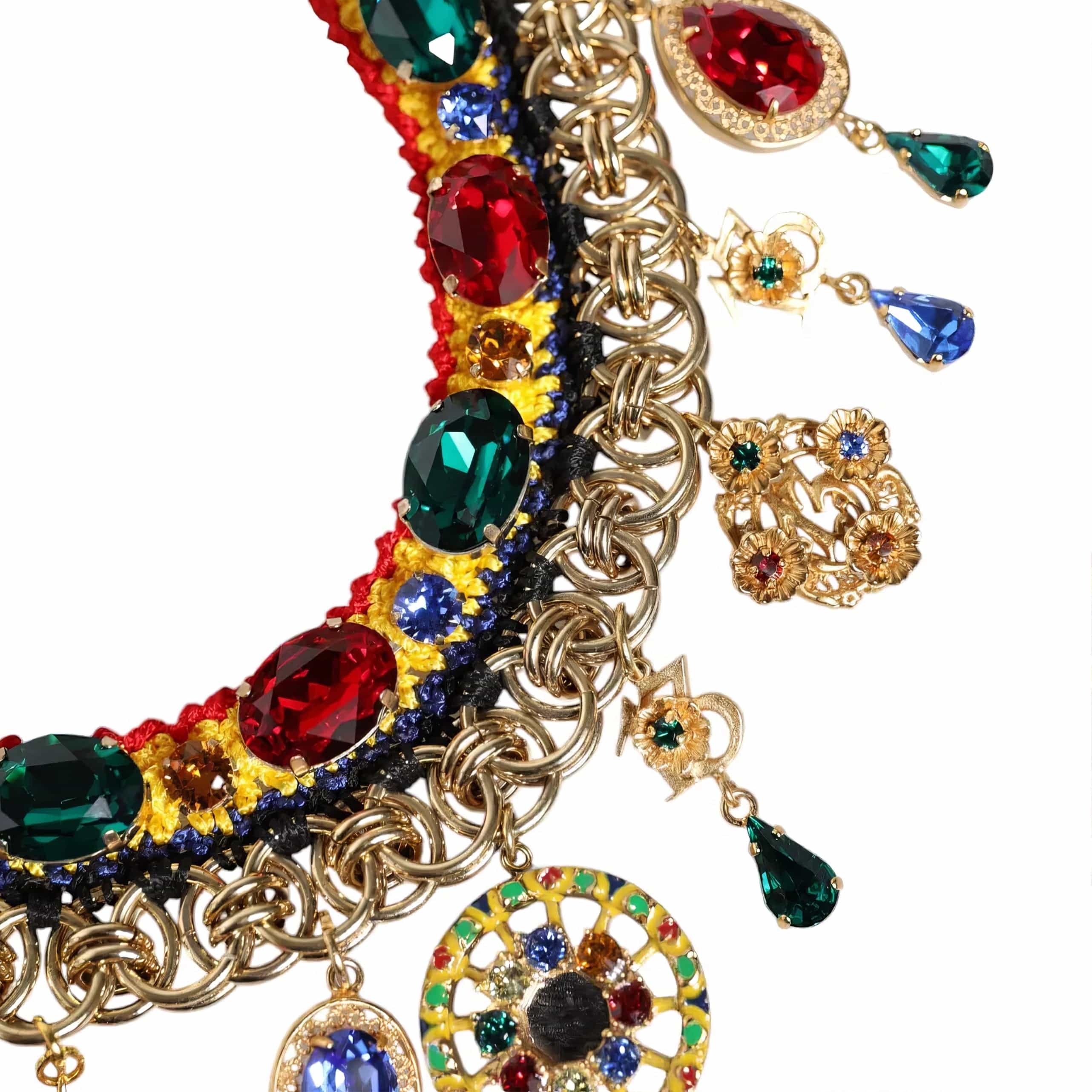 Dolce & Gabbana Carretto Necklace With Swarovski Crystals