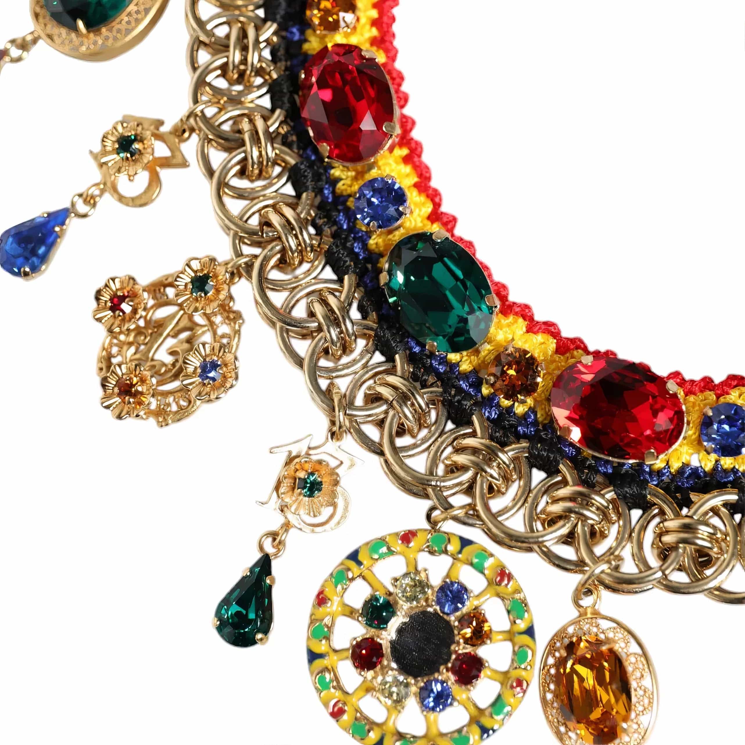 Dolce & Gabbana Carretto Necklace With Swarovski Crystals