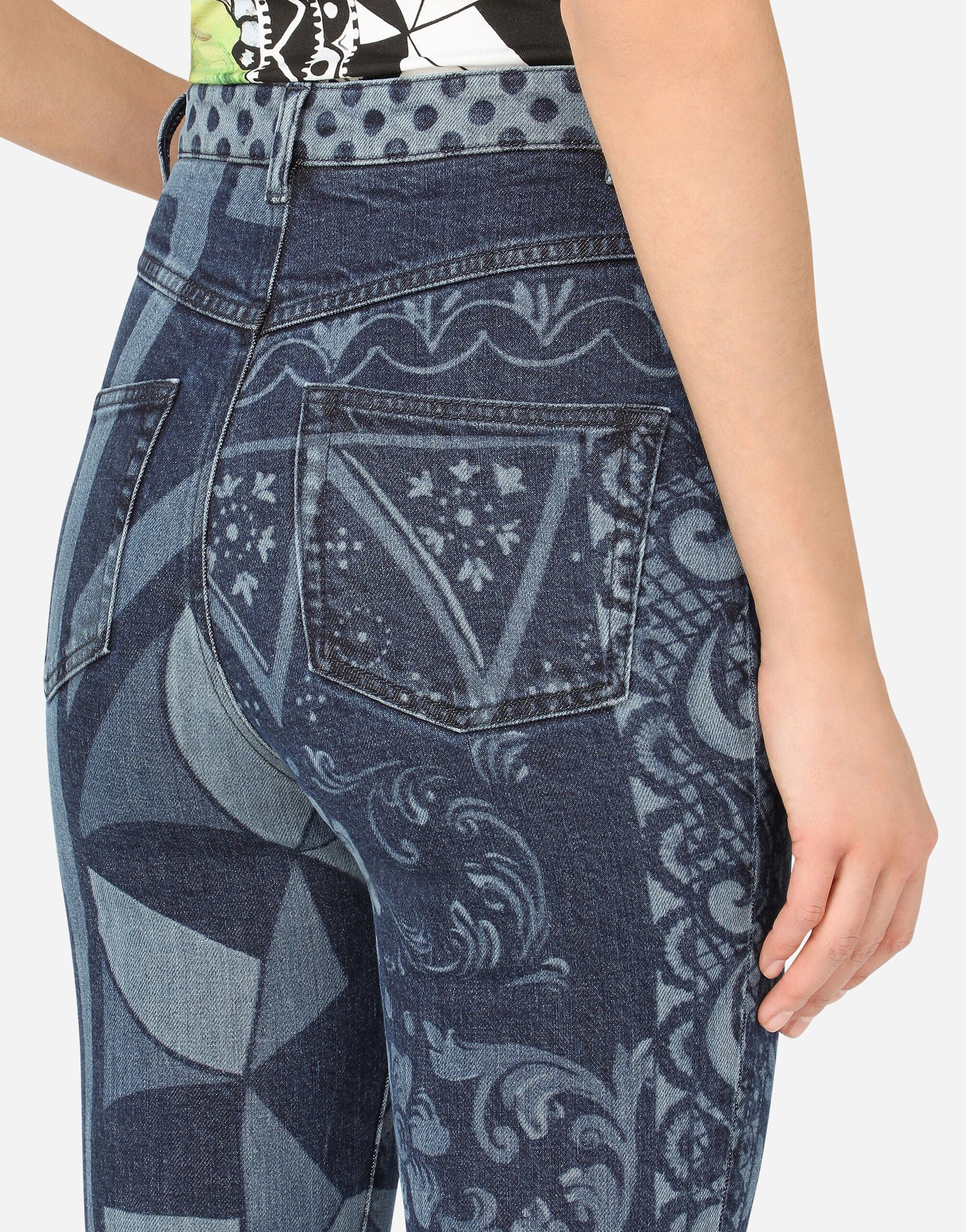 Jeans Grace Grace com estampa Carretto Dolce & Gabbana