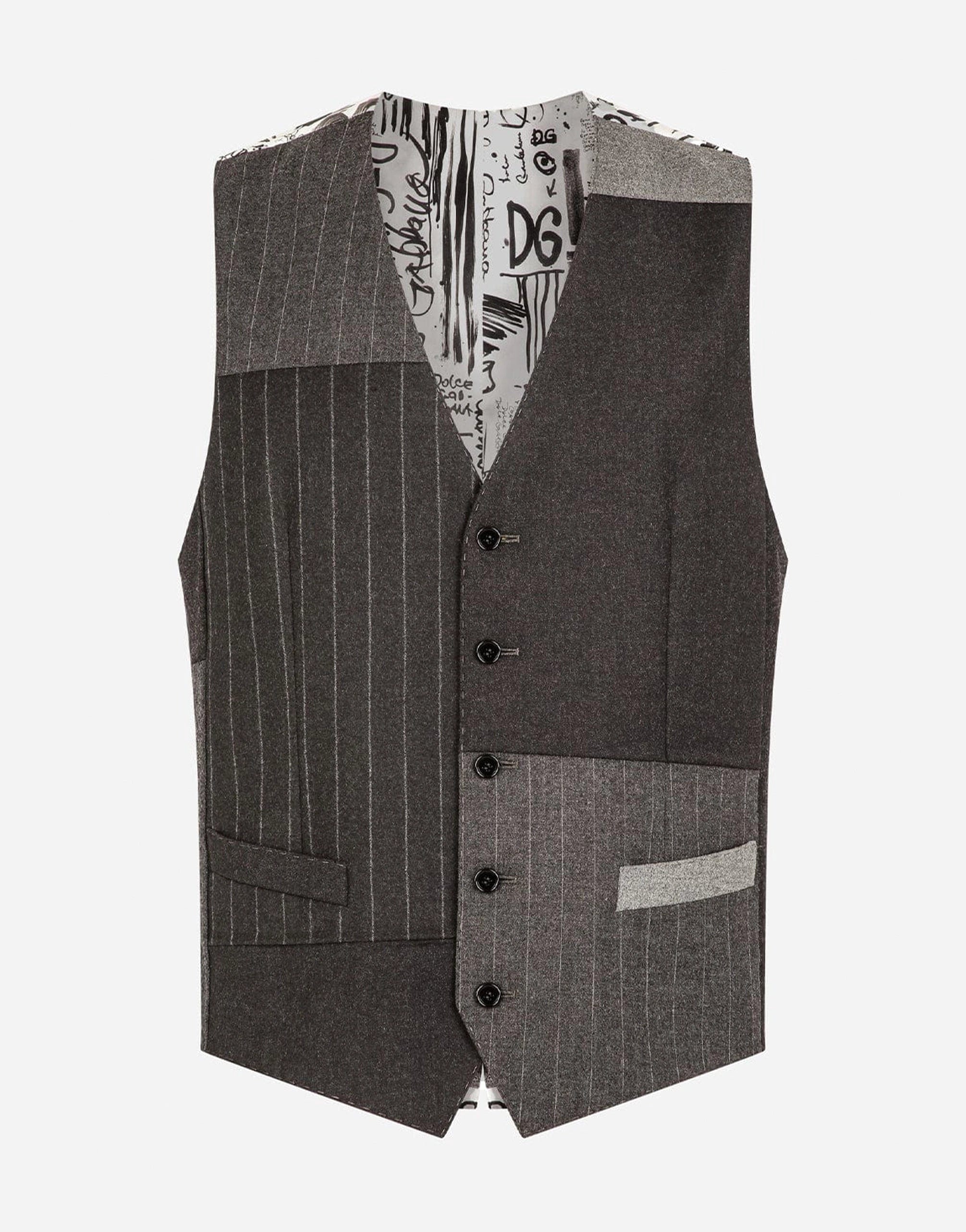 Dolce & Gabbana Cashmere And Wool Patchwork Waistcoat