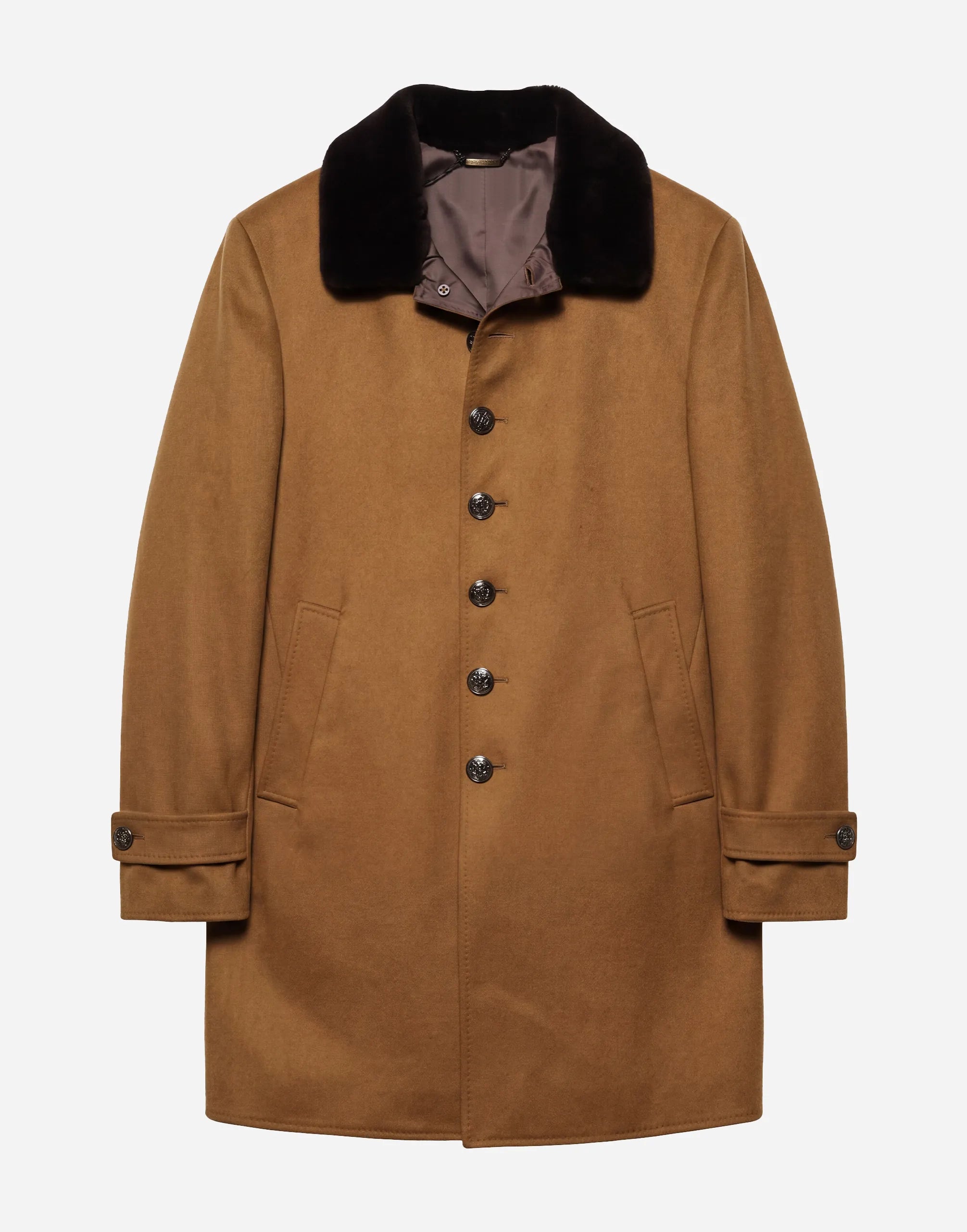 Dolce & Gabbana Dolce & Gabbana Cashmere Overcoat With Fur Collar