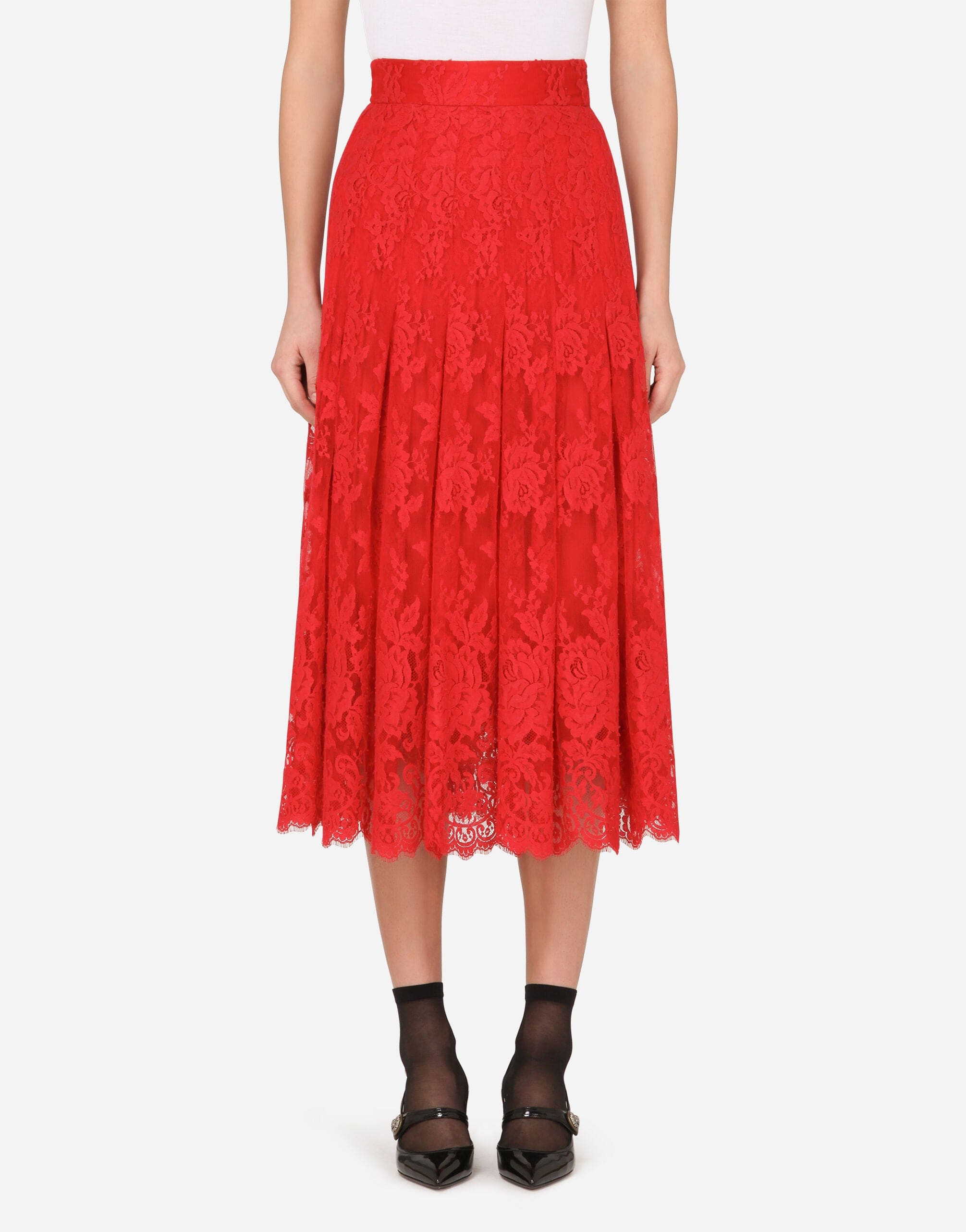 Dolce & Gabbana Chantilly Lace Maxi Skirt