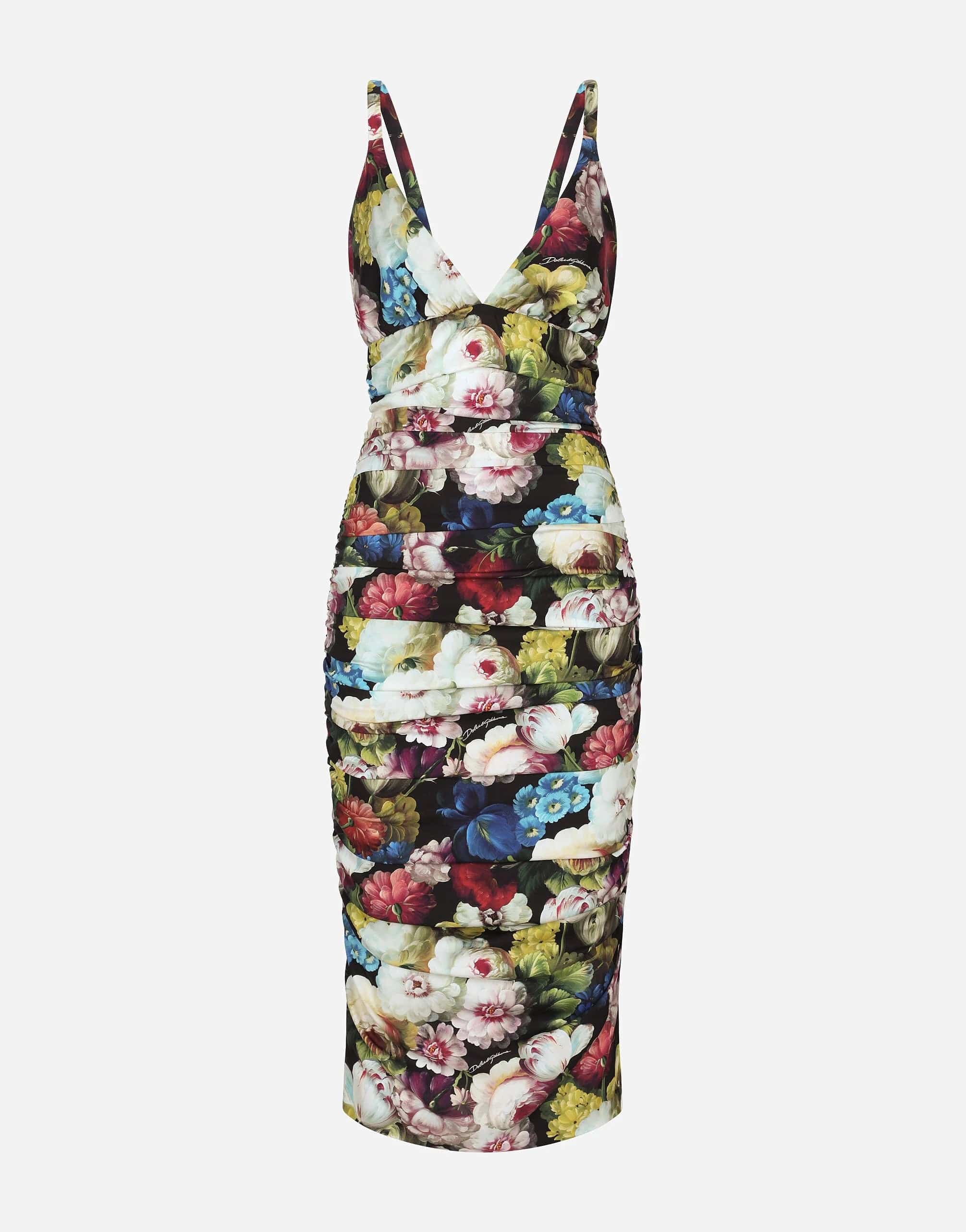 Dolce & Gabbana Charmeuse Floral Slip Dress