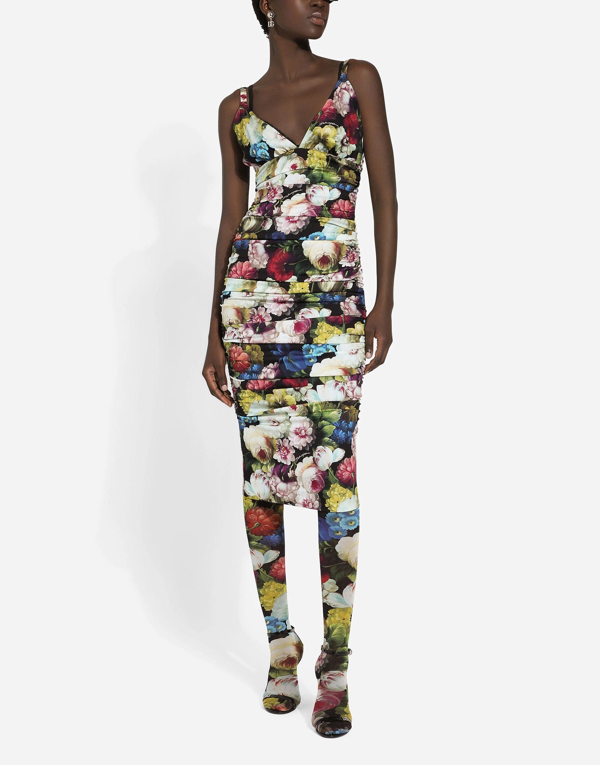 Dolce & Gabbana Charmeuse Floral Slip Dress