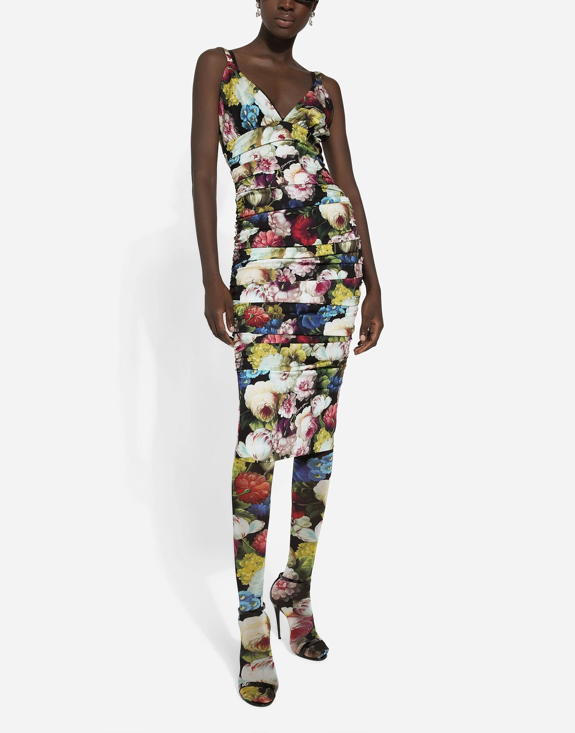 Dolce & Gabbana Charmeuse Floral Slip Dress