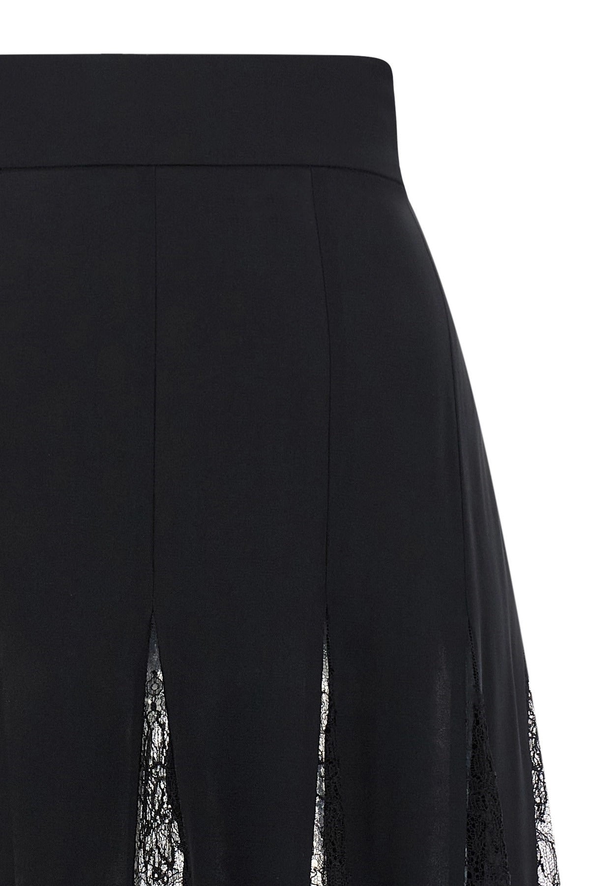 Юбка из шармёза с кружевом Dolce & Gabbana