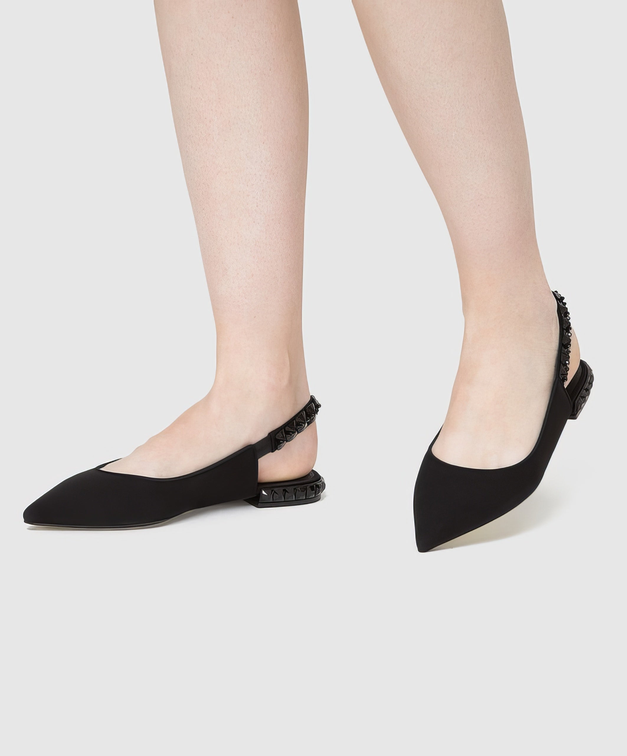 Dolce & Gabbana Charmeuse Slingback Flats