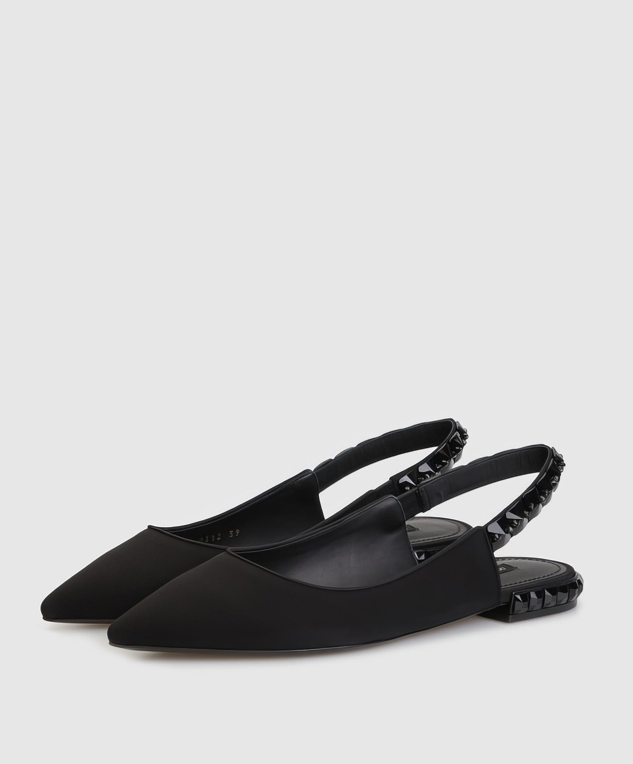 Dolce & Gabbana Charmeuse Slingback Flats
