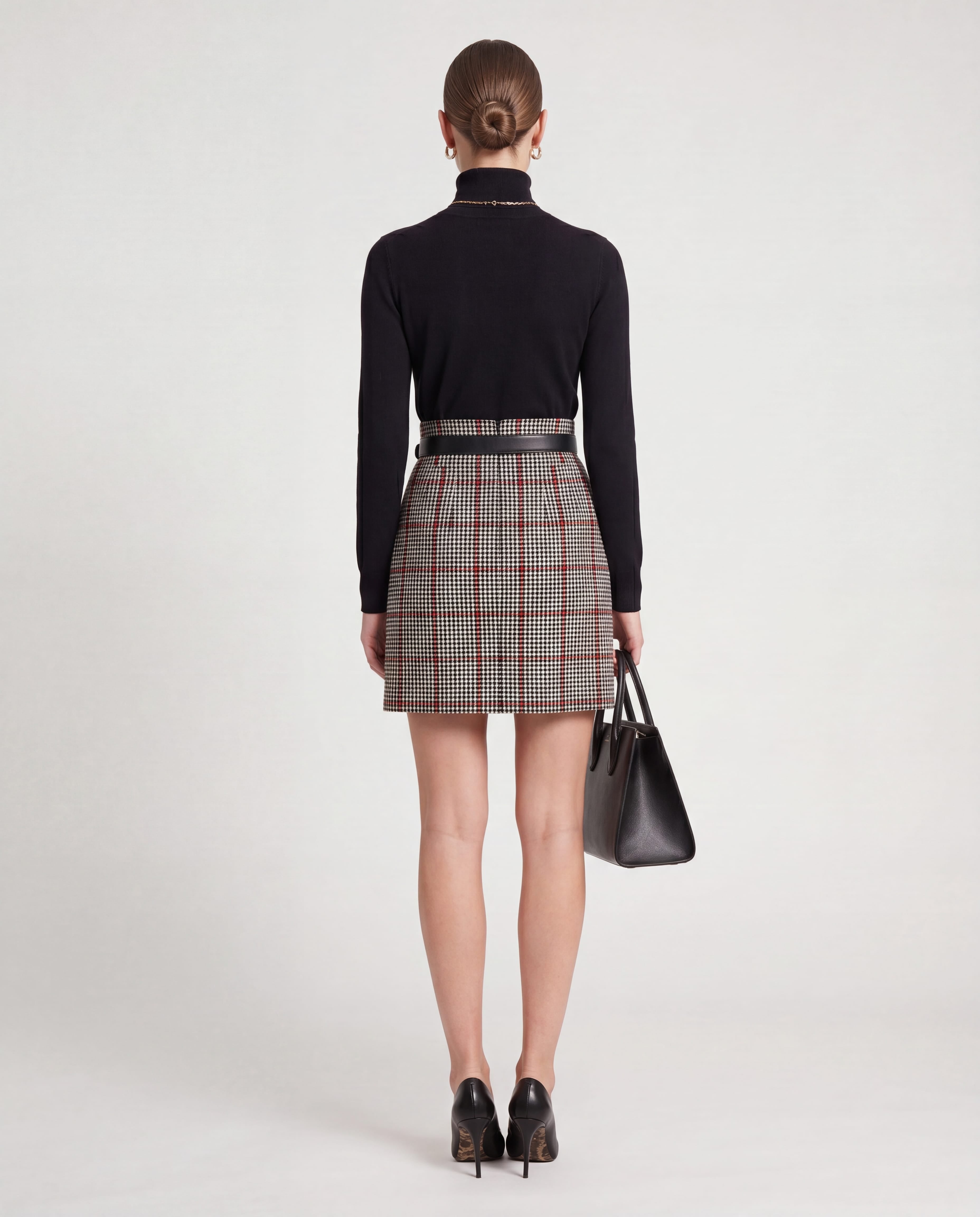 Dolce & Gabbana Dolce & Gabbana Check Mini Skirt with Button Front
