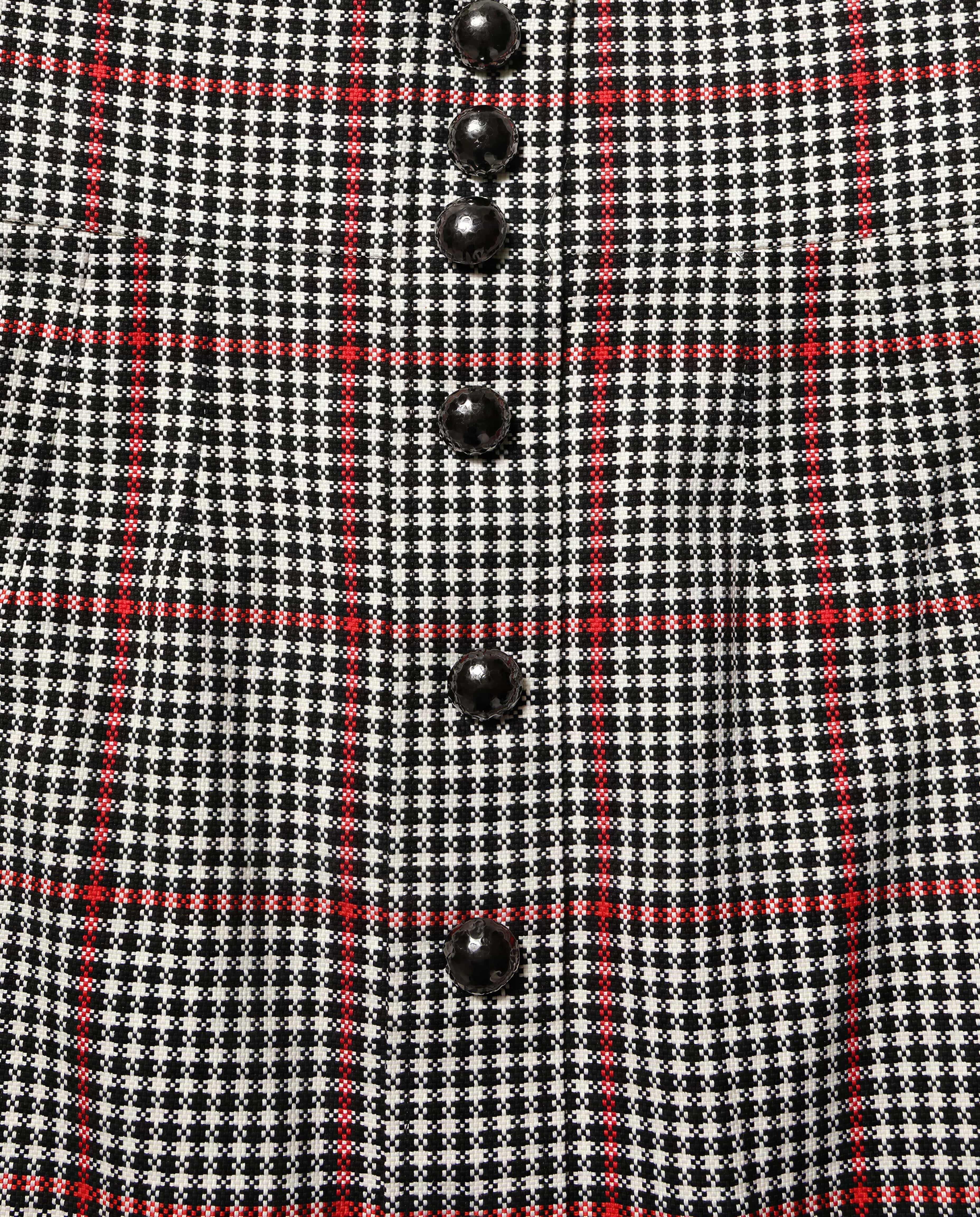 Dolce & Gabbana Dolce & Gabbana Check Mini Skirt with Button Front
