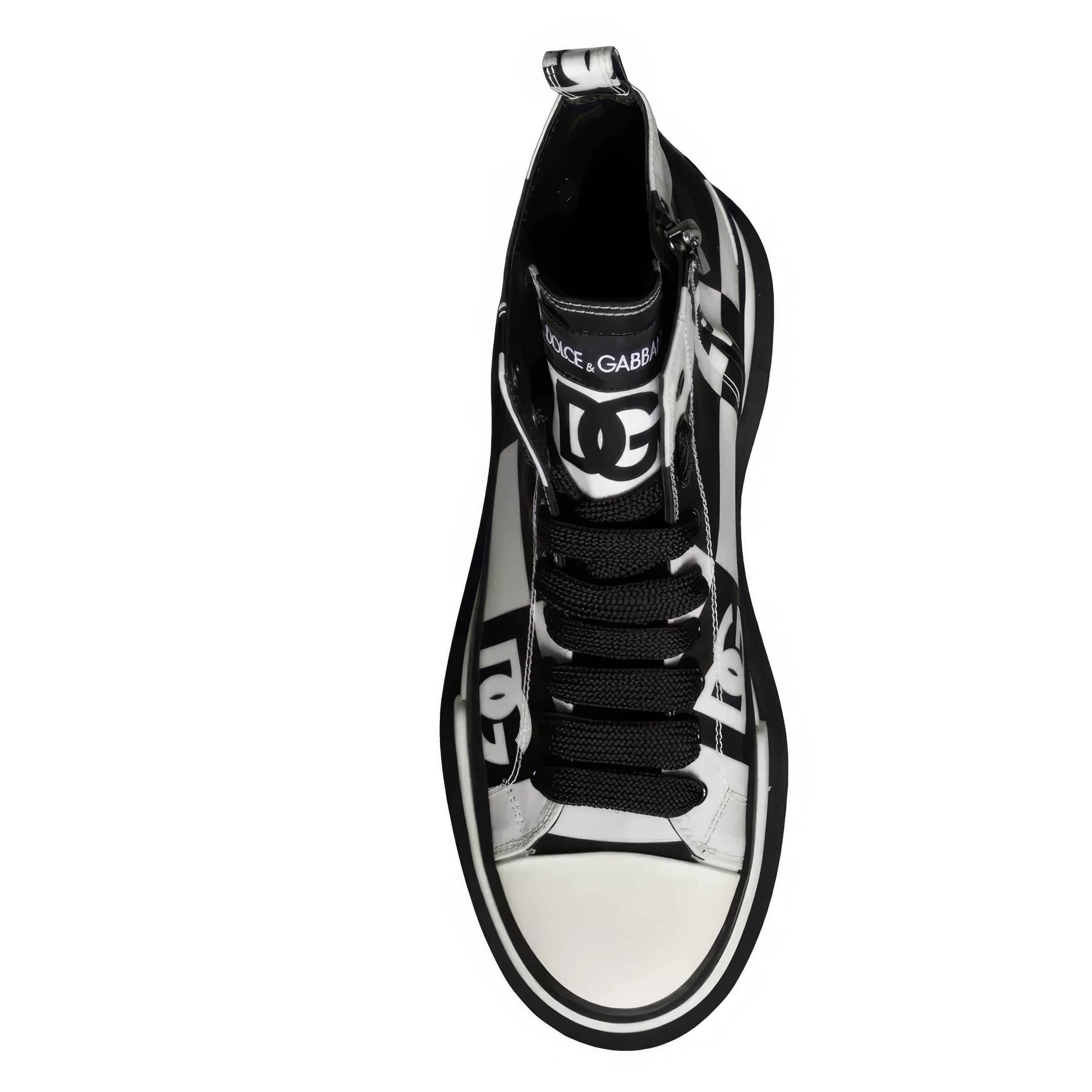 Dolce & Gabbana Checkboard Logo Portofino Sneakers