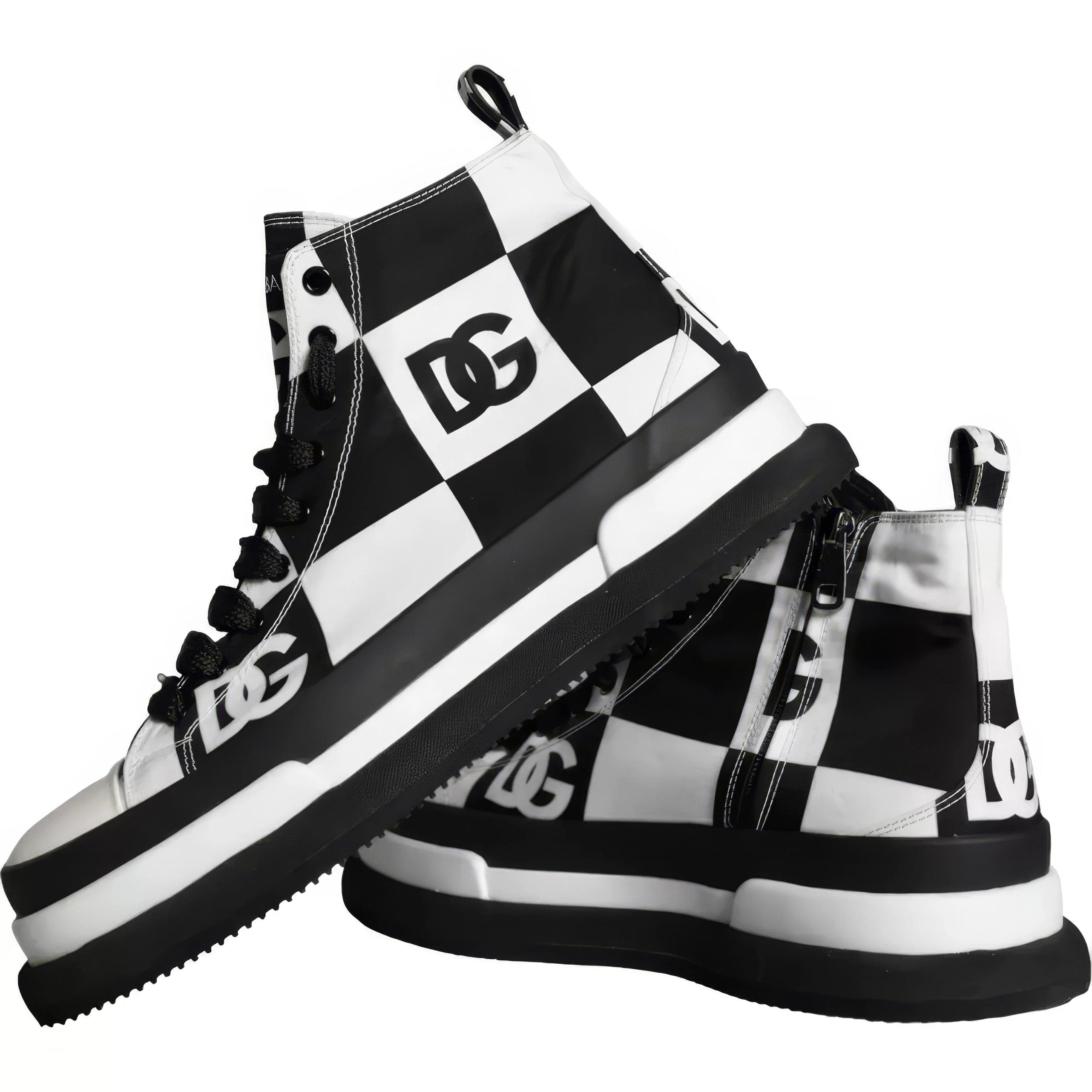 Dolce & Gabbana Checkboard Logo Portofino Sneakers