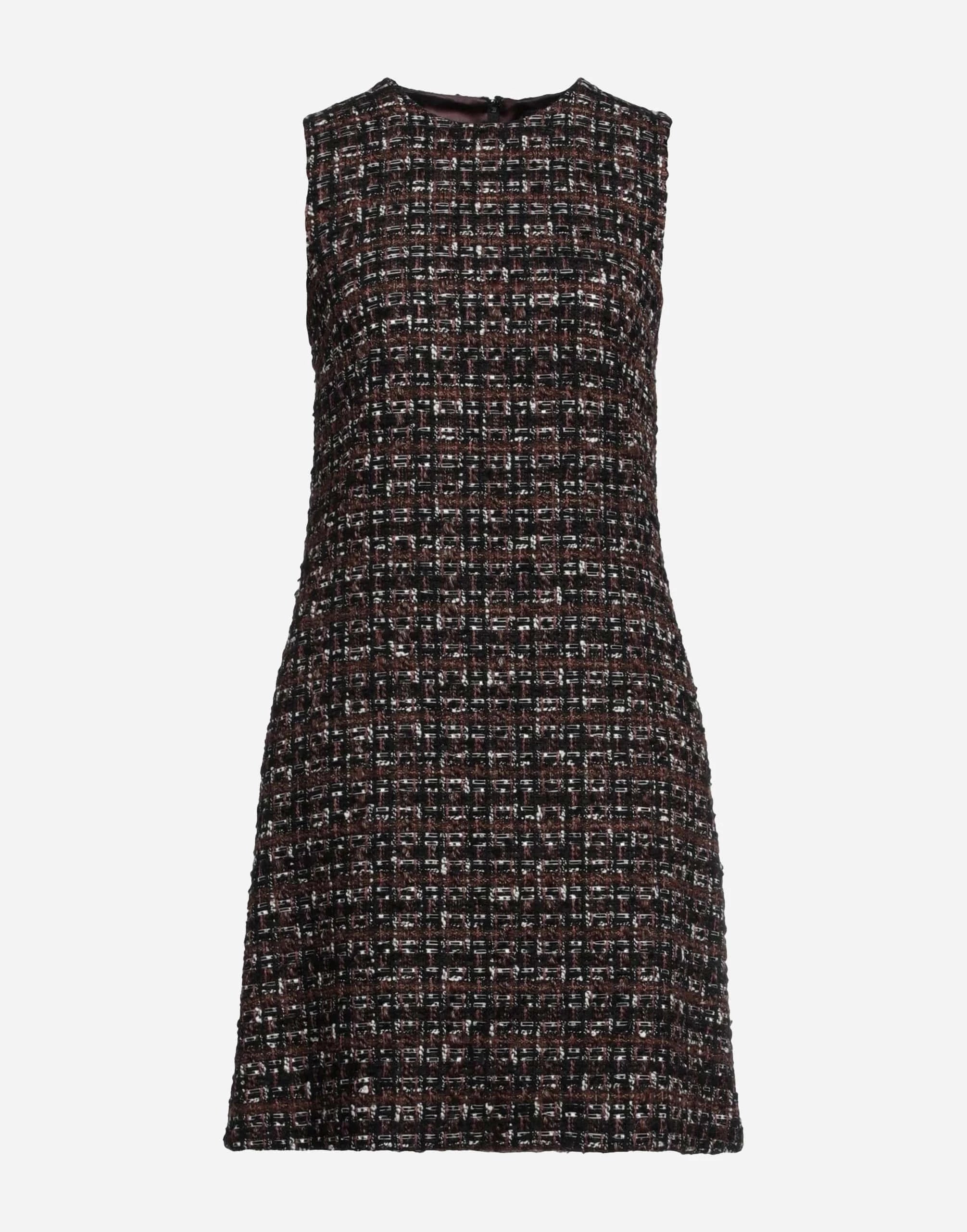 Dolce & Gabbana Checked Bouclé-Tweed Mini Dress