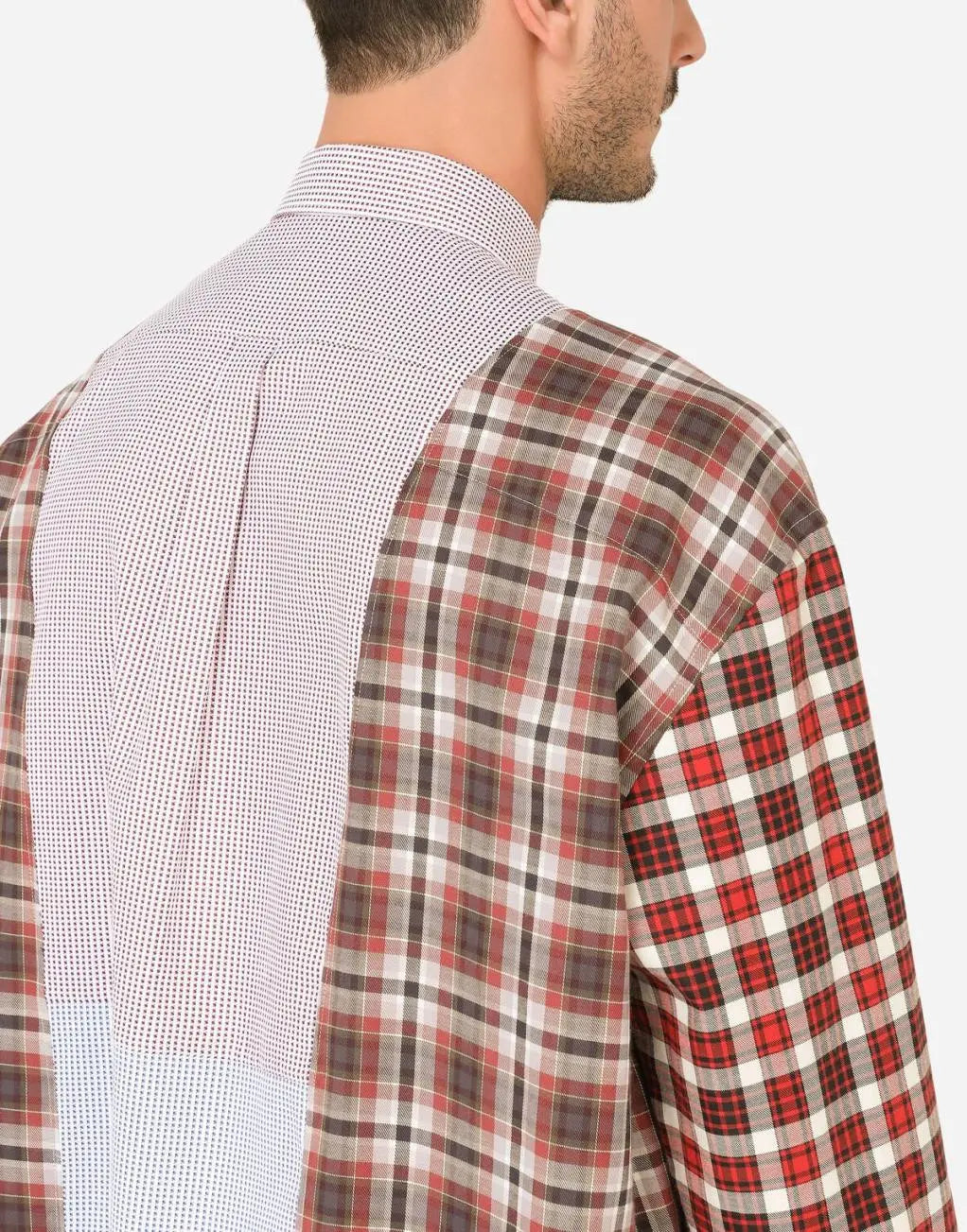 Dolce & Gabbana Checked Logo Cotton Shirt