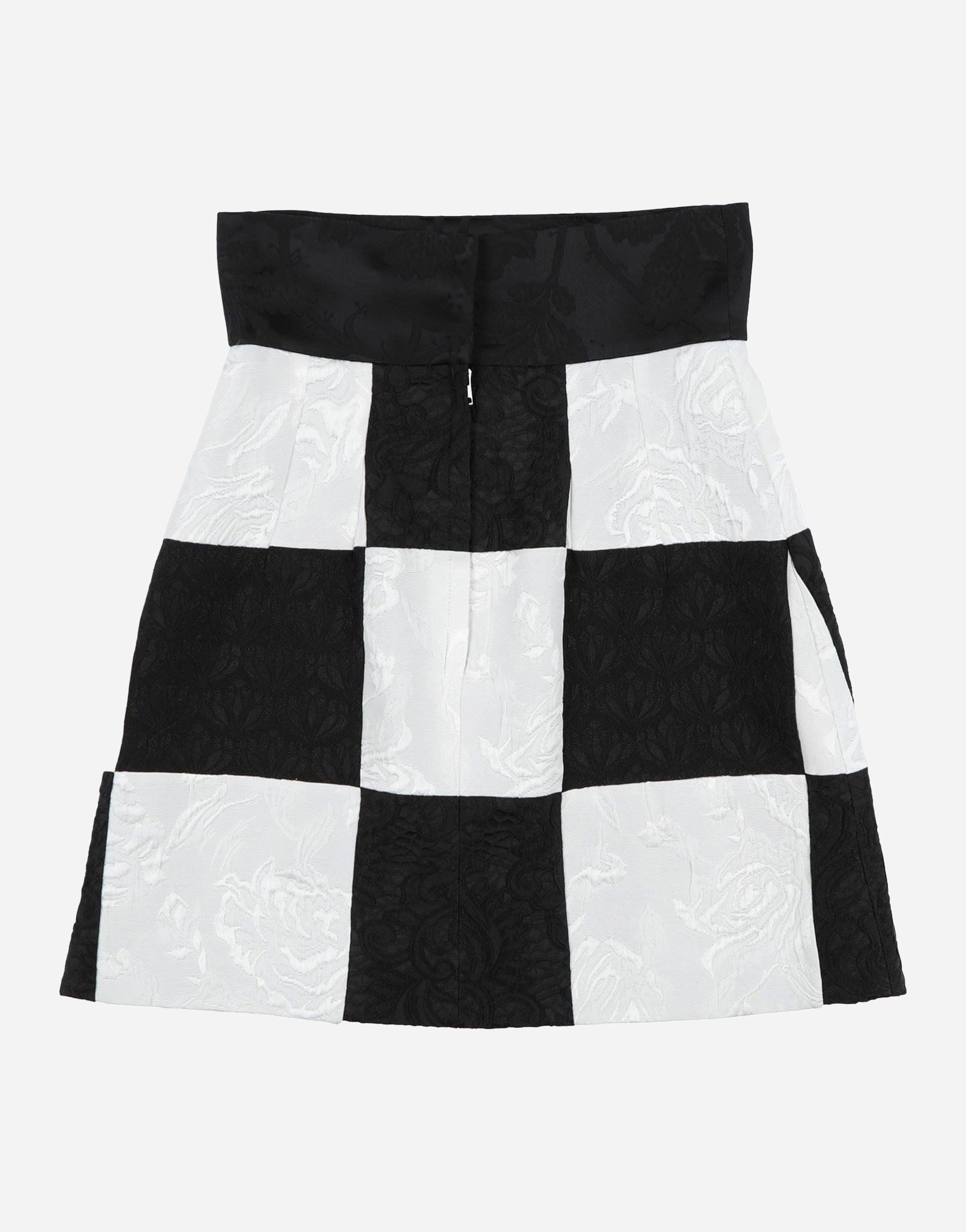 Checkered Jacquard Skirt