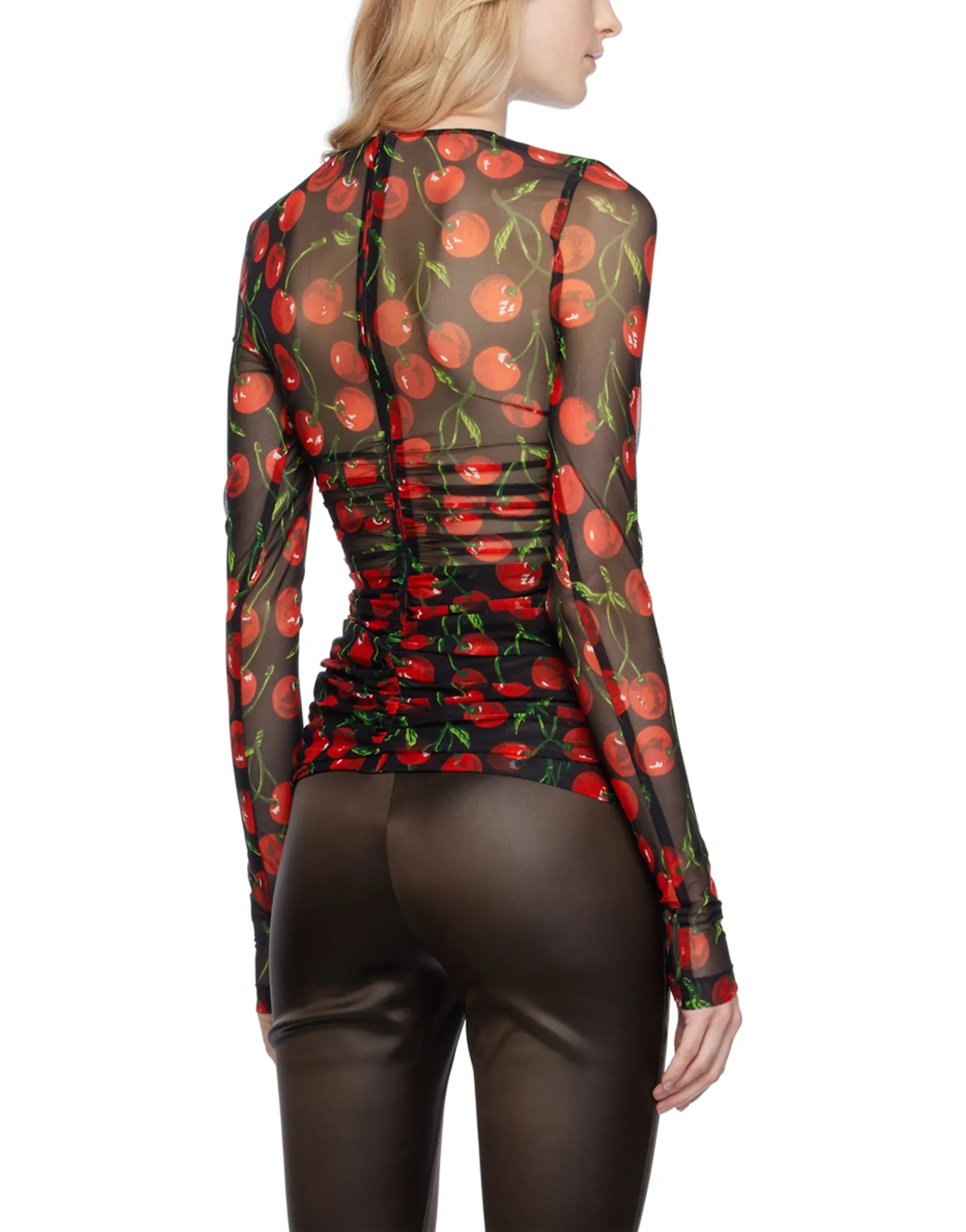 Dolce & Gabbana Cherry Print Long Sleeve T-Shirt