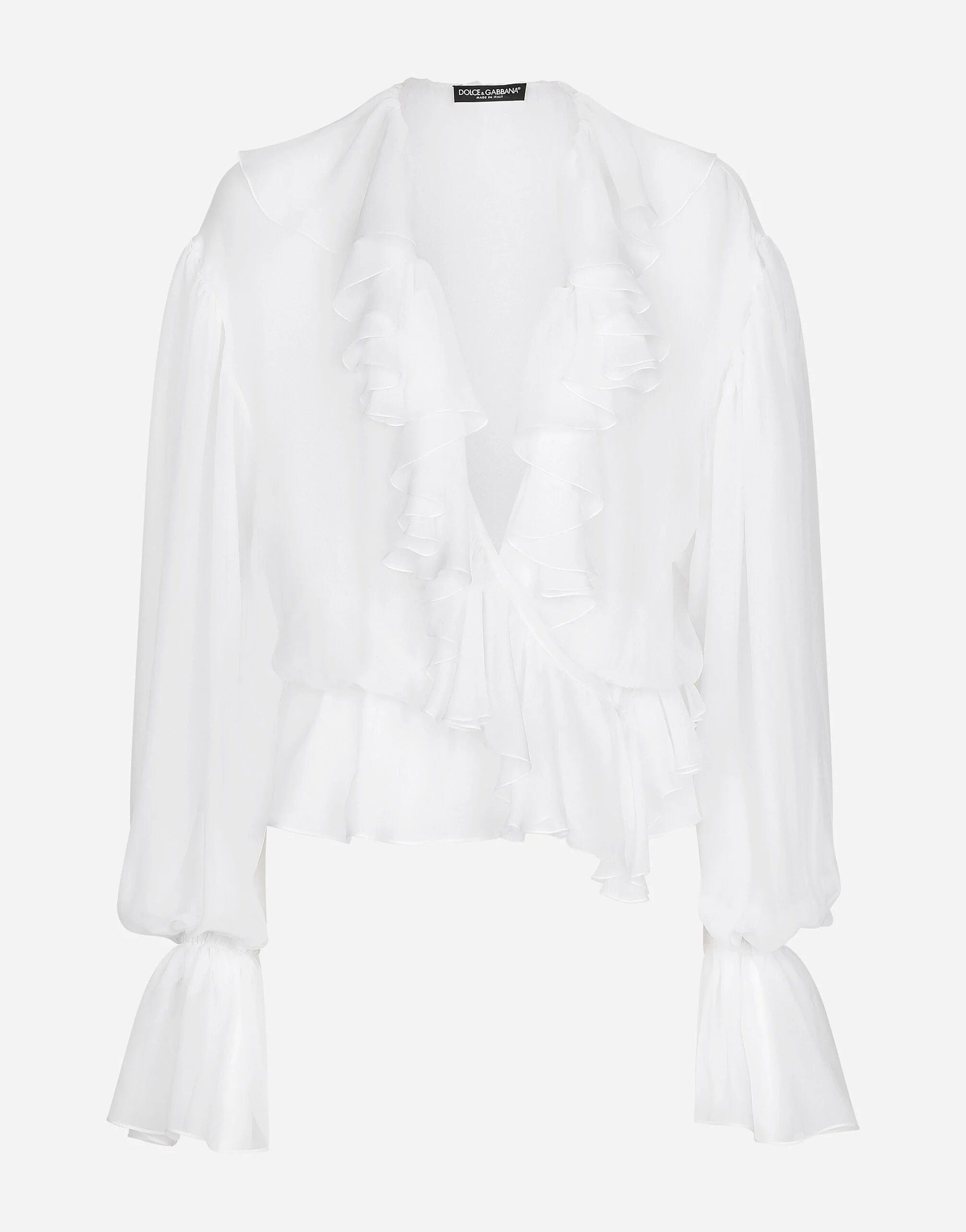 Dolce & Gabbana Chiffon Blouse With Ruffles