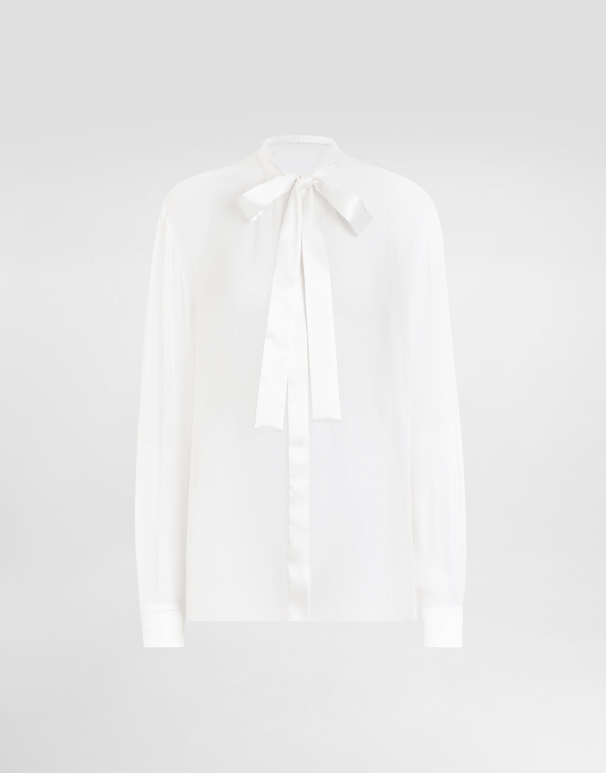 Dolce & Gabbana Chiffon Pussy-Bow Shirt