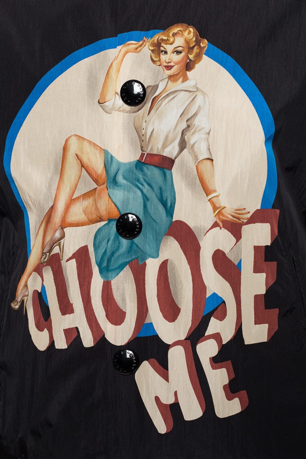 Dolce & Gabbana 'Choose Me' Pin-Up Print Bomber Jacket