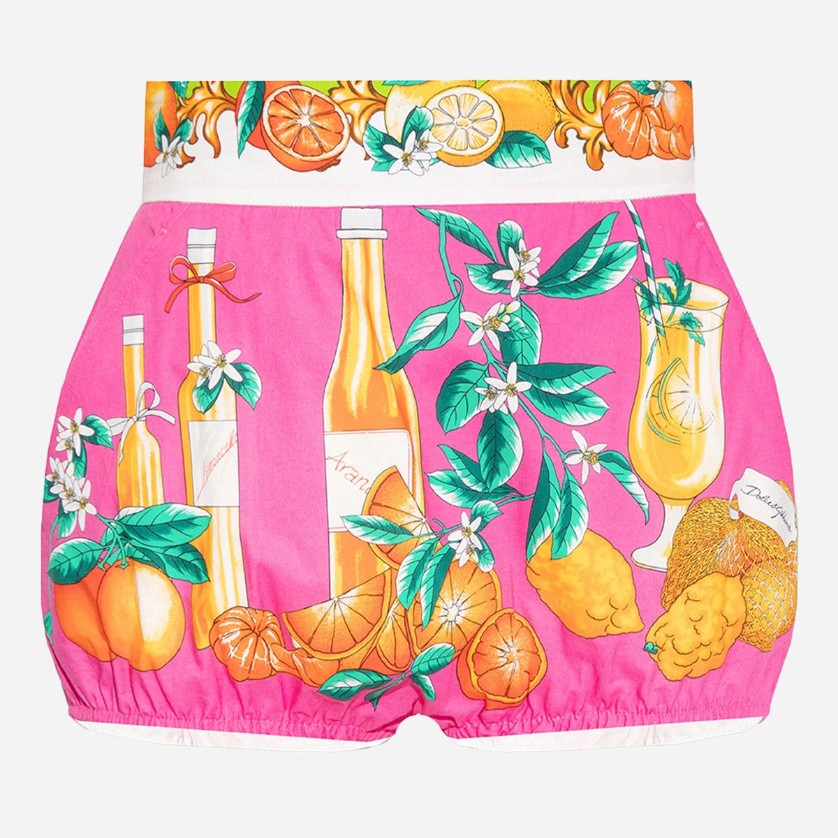Dolce & Gabbana Citrus-Print Poplin Shorts | Sendegaro Dolce & Gabbana Citrus-Print Poplin Shorts | Sendegaro