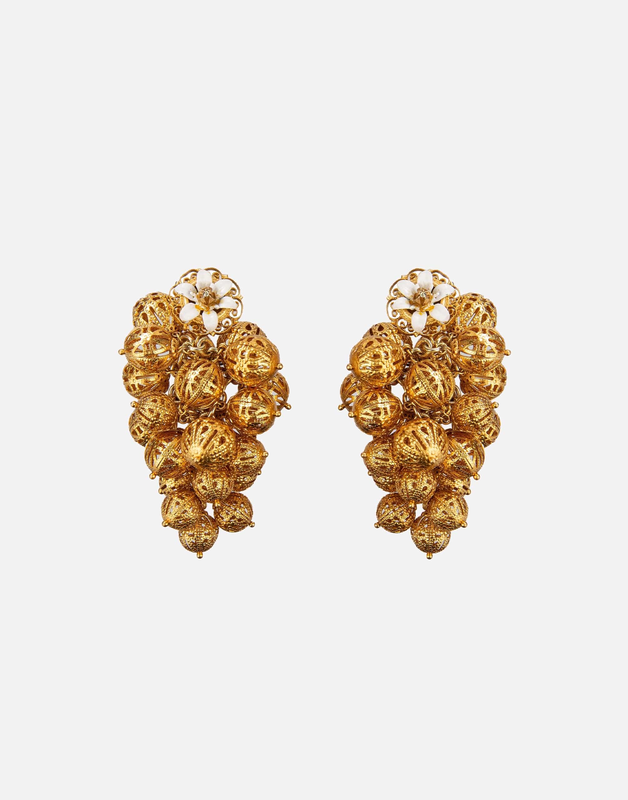 Dolce & Gabbana Clip Earrings In Golden Plated Metal