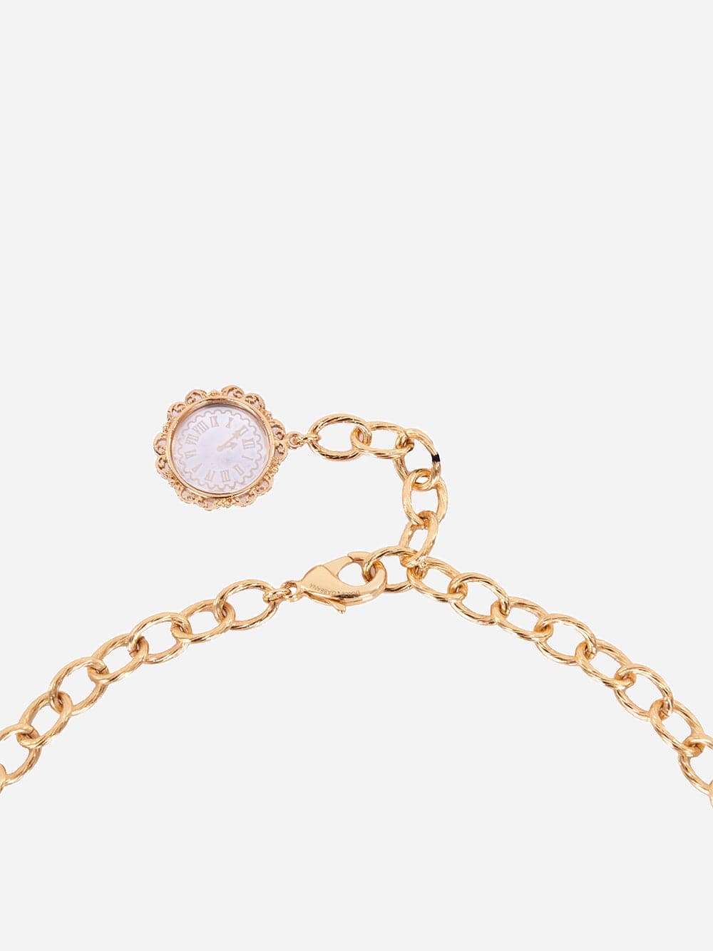 Dolce & Gabbana Clock Chain Pendant Necklace