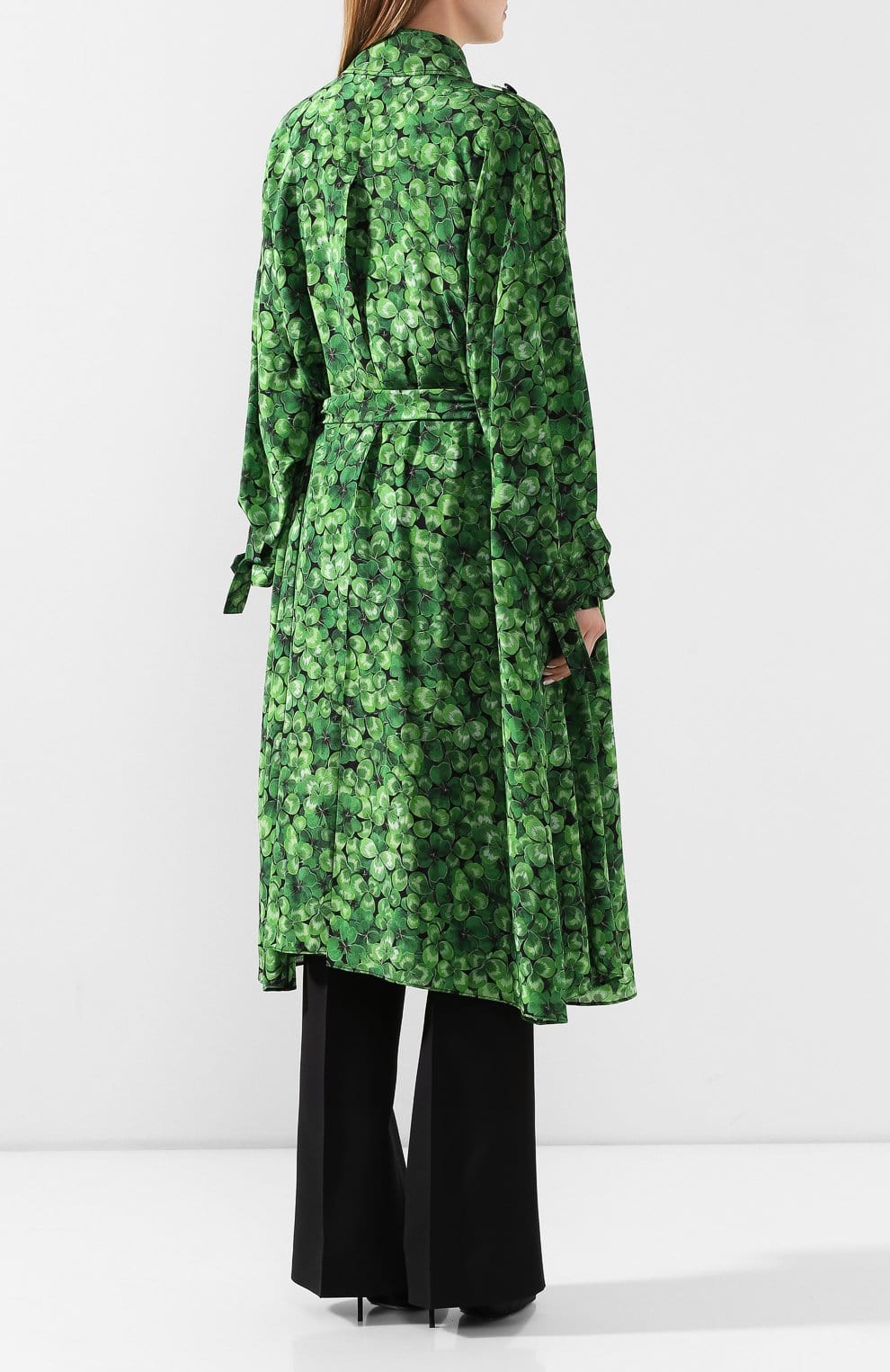 Dolce & Gabbana Clover Leaf-Print Coat