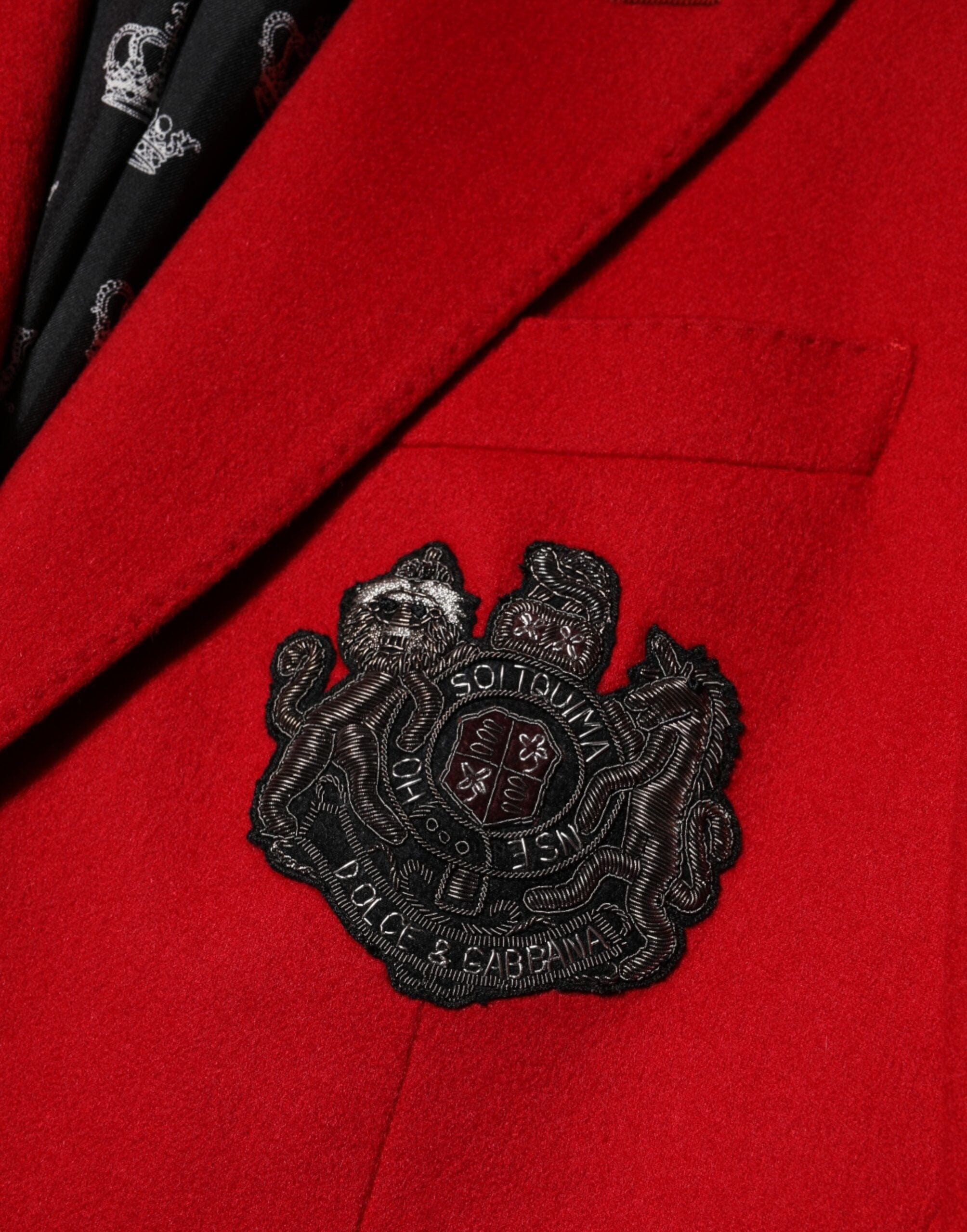 Dolce & Gabbana Coat of Arms Logo Cashmere Blazer