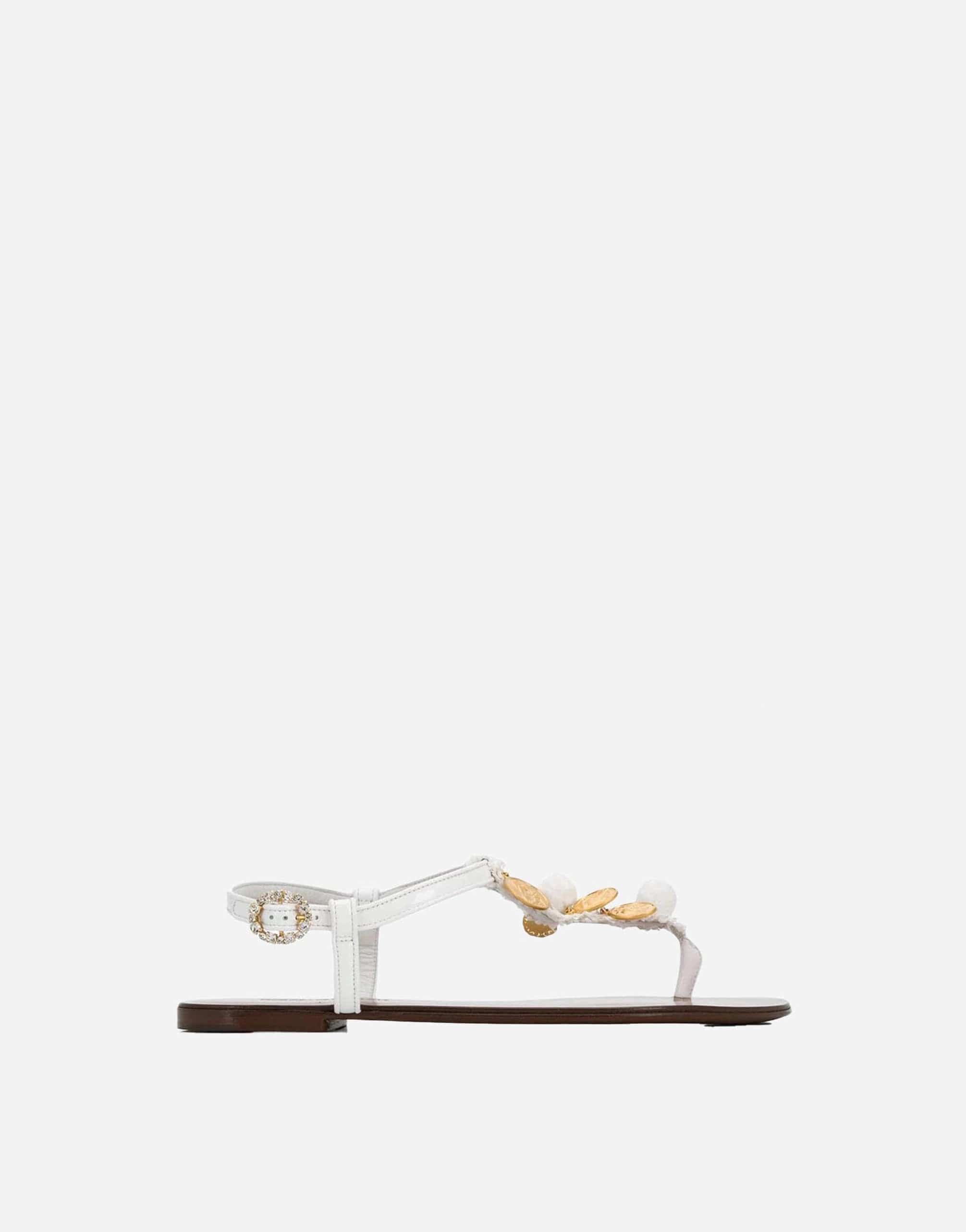 DOLCE & GABBANA Crystal-embellished satin sandals – Shoes Post