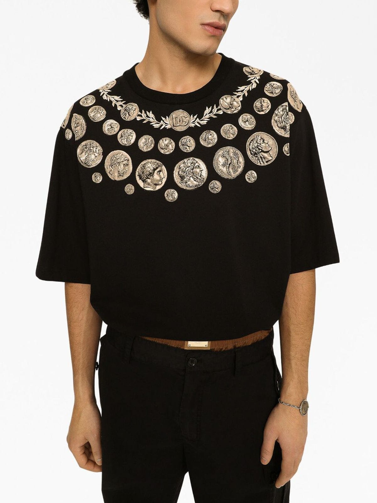 Dolce & Gabbana Coin-Print Cotton T-Shirt