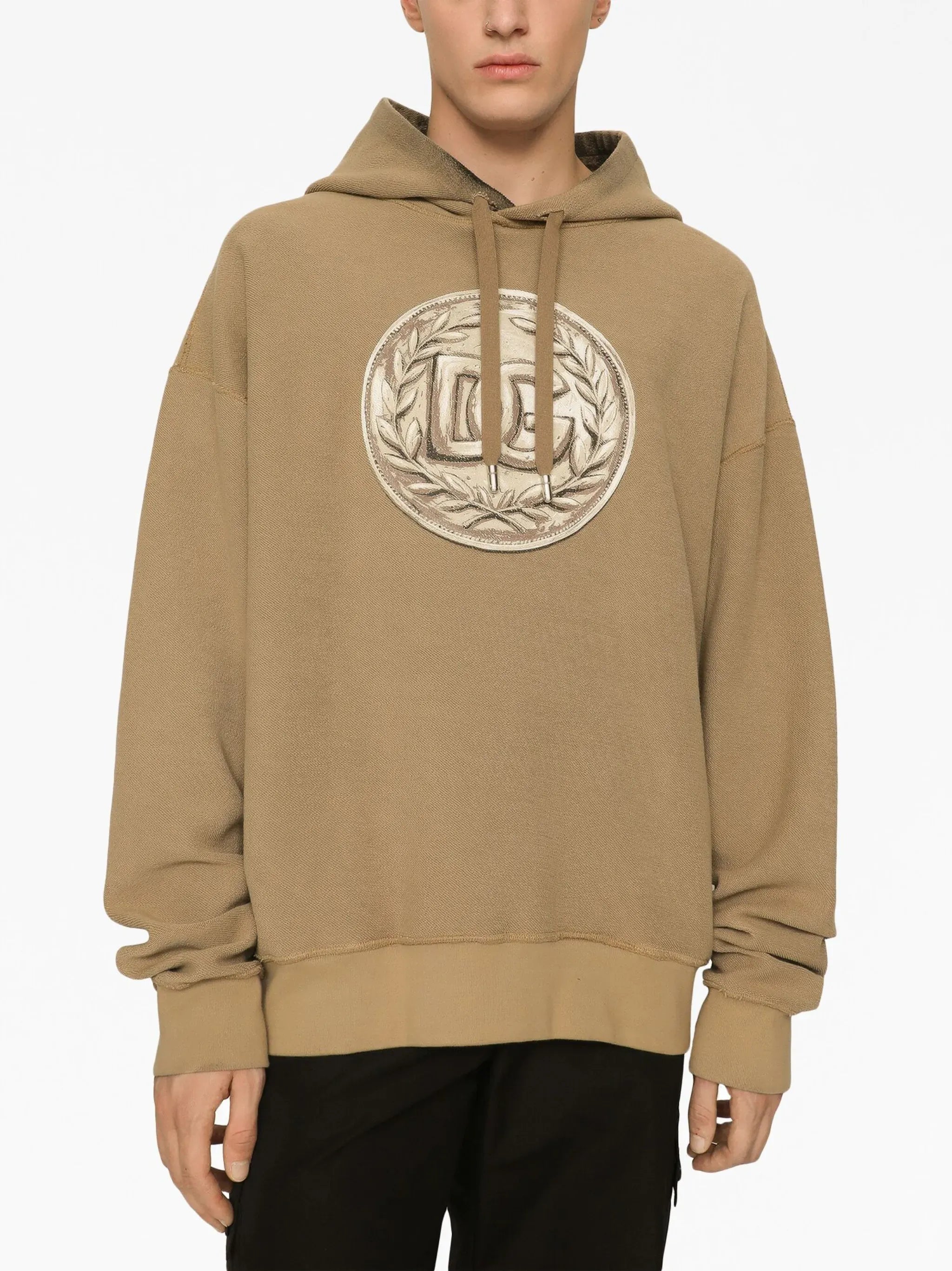 Dolce & Gabbana Dolce & Gabbana Coin Print Inside Out Jersey Hoodie