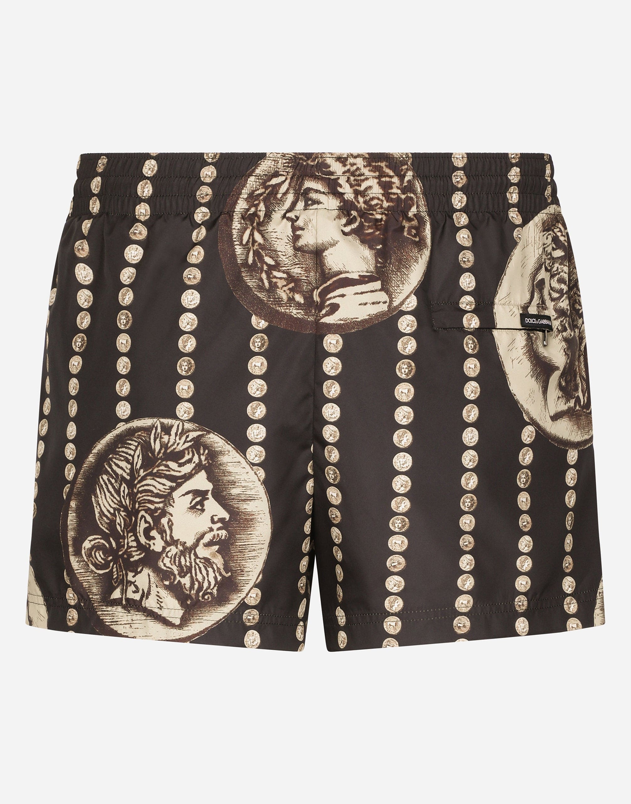 Dolce & Gabbana Coin-Print Logo Swim Shorts