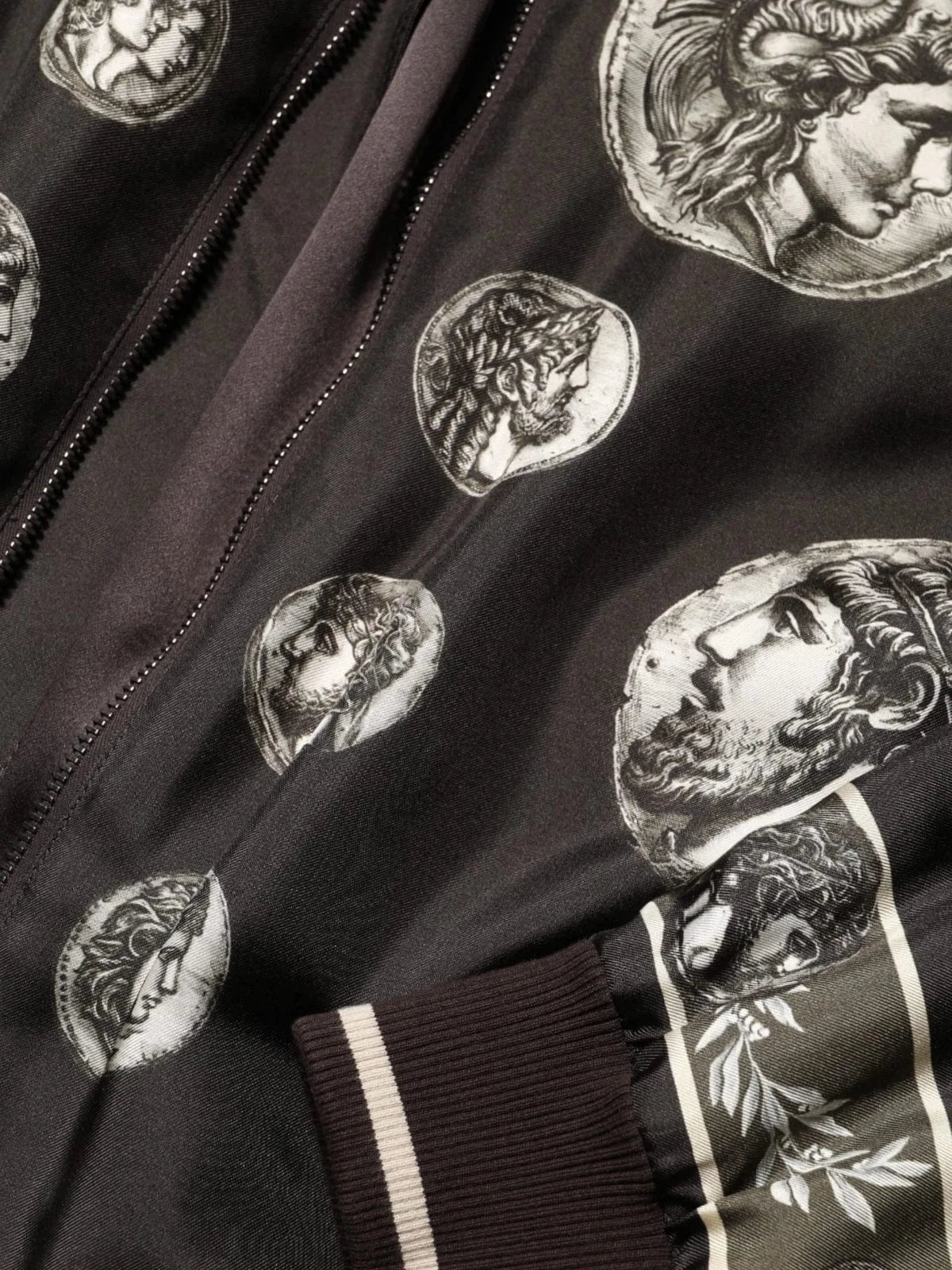 Dolce & Gabbana Coin-Print Silk Twill Jacket