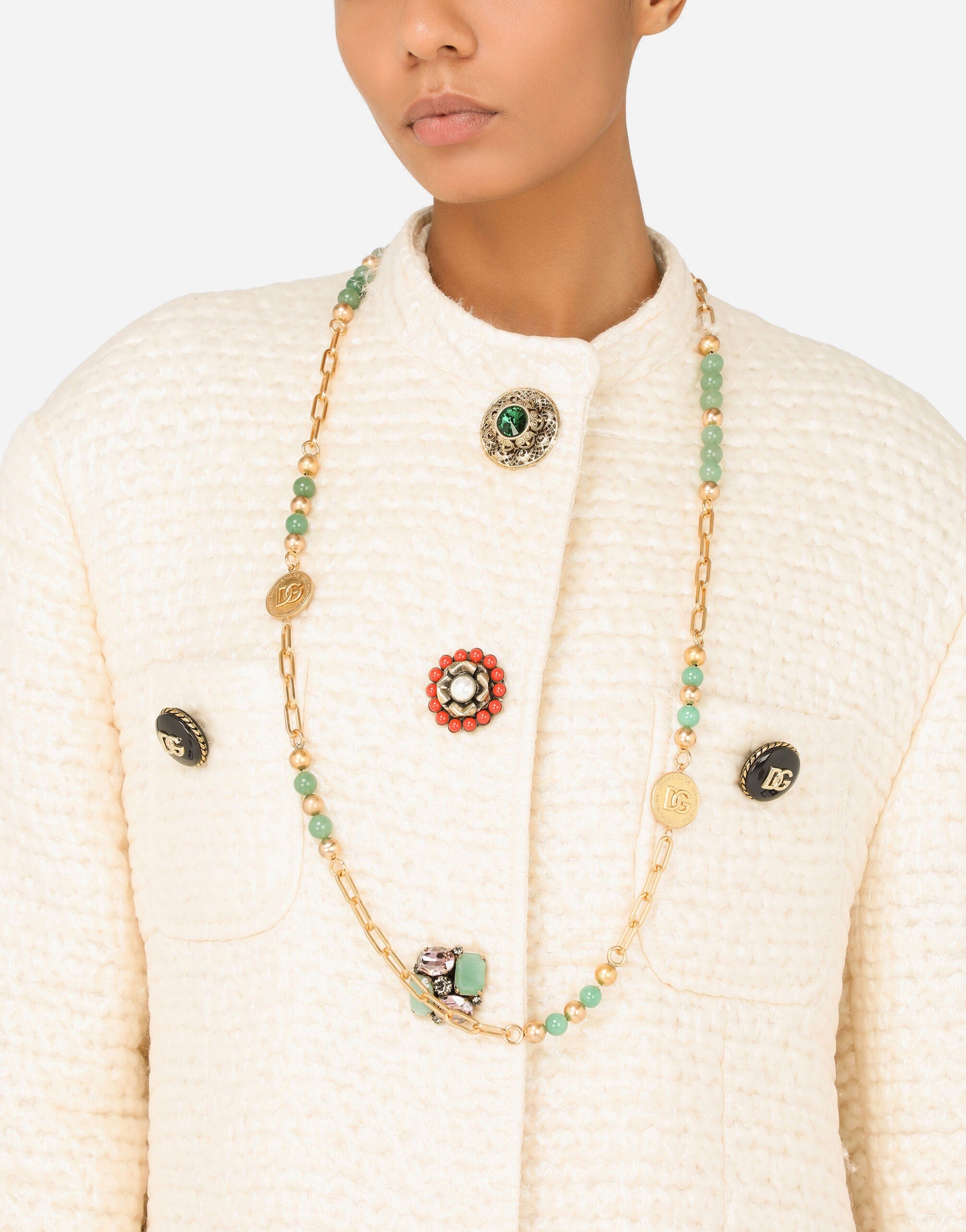 Dolce & Gabbana Coins And Spheres Sautoir Necklace