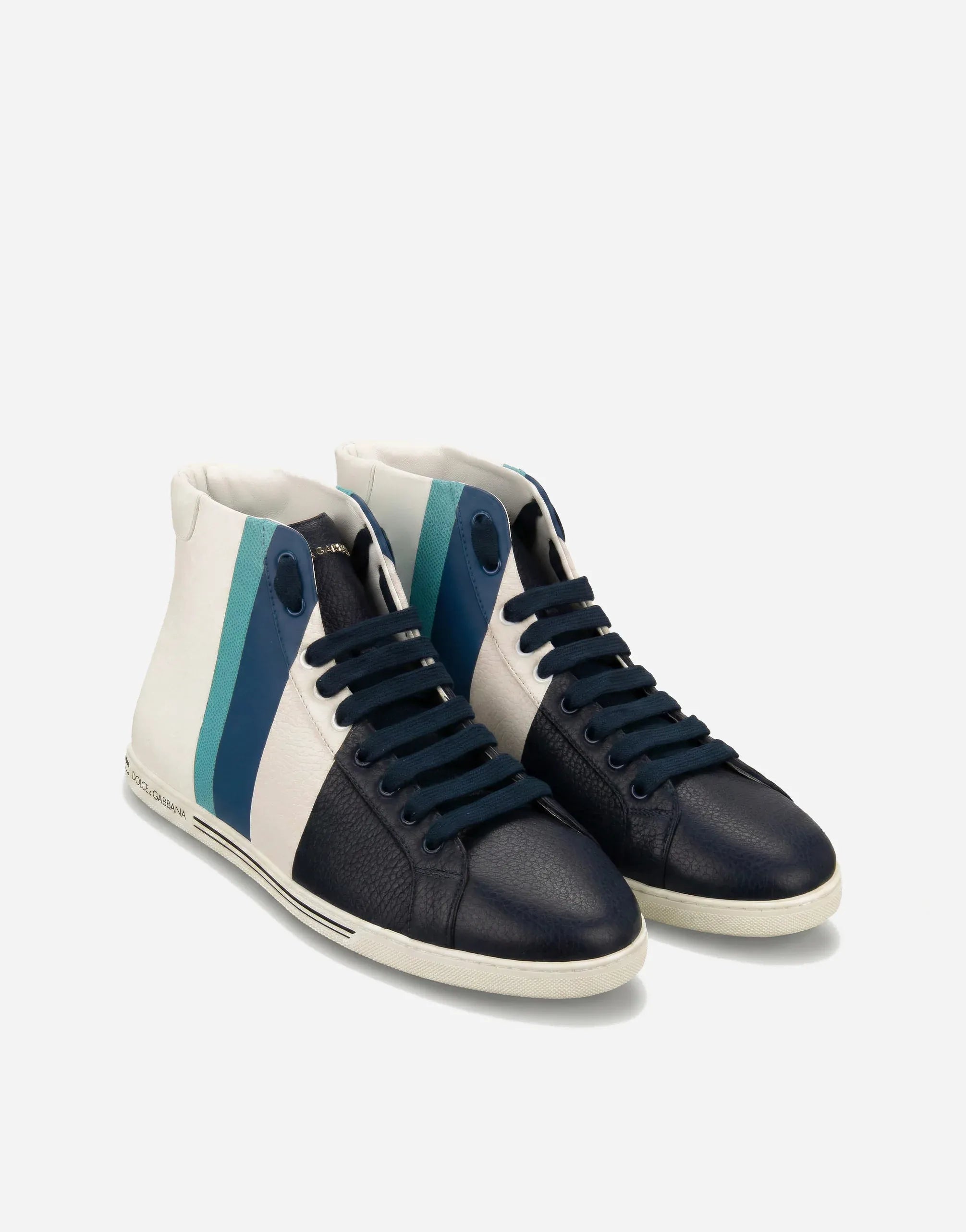 Dolce & Gabbana Color-Block High-Top Sneakers