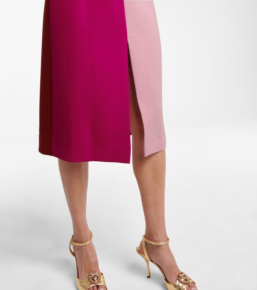 Dolce & Gabbana Dolce & Gabbana Color Block Sleeveless Midi Dress