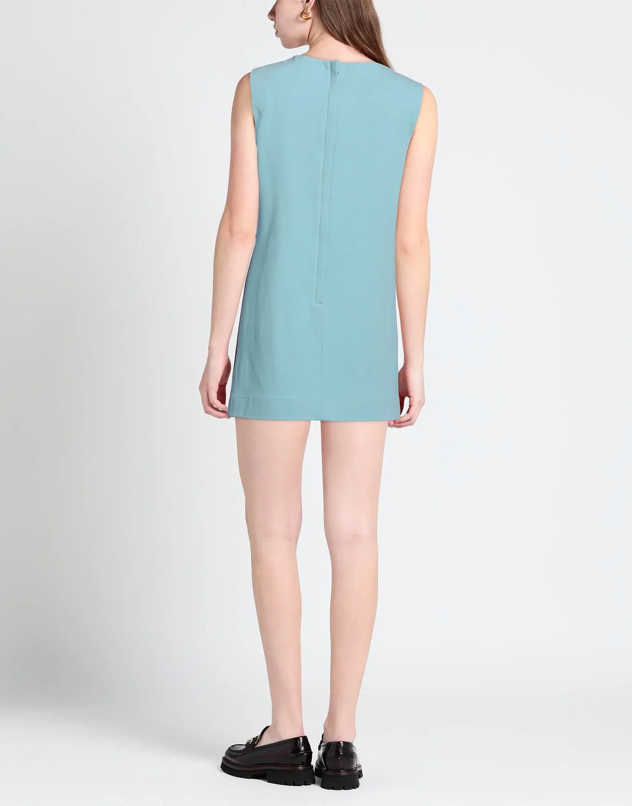 Dolce & Gabbana Color-Block Virgin Wool Blend Mini Dress