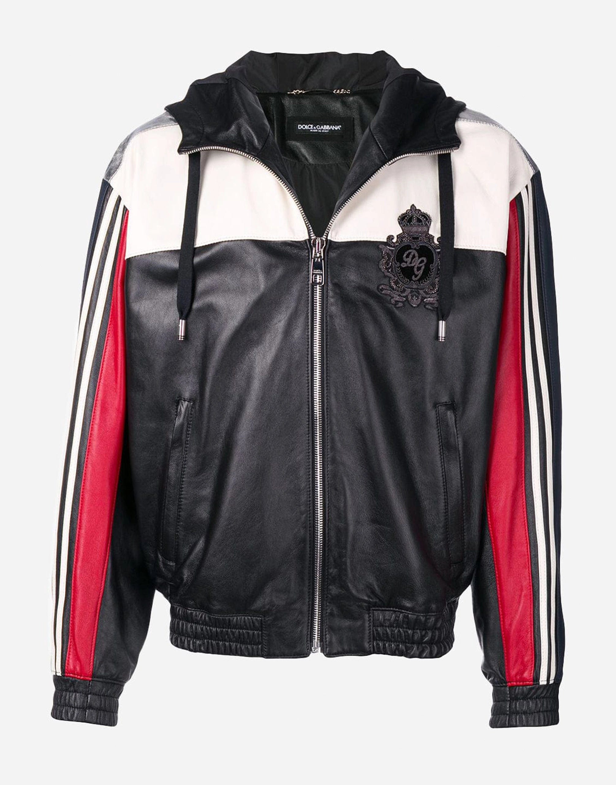 Dolce & Gabbana Color Block Zipped Bomber Jacket