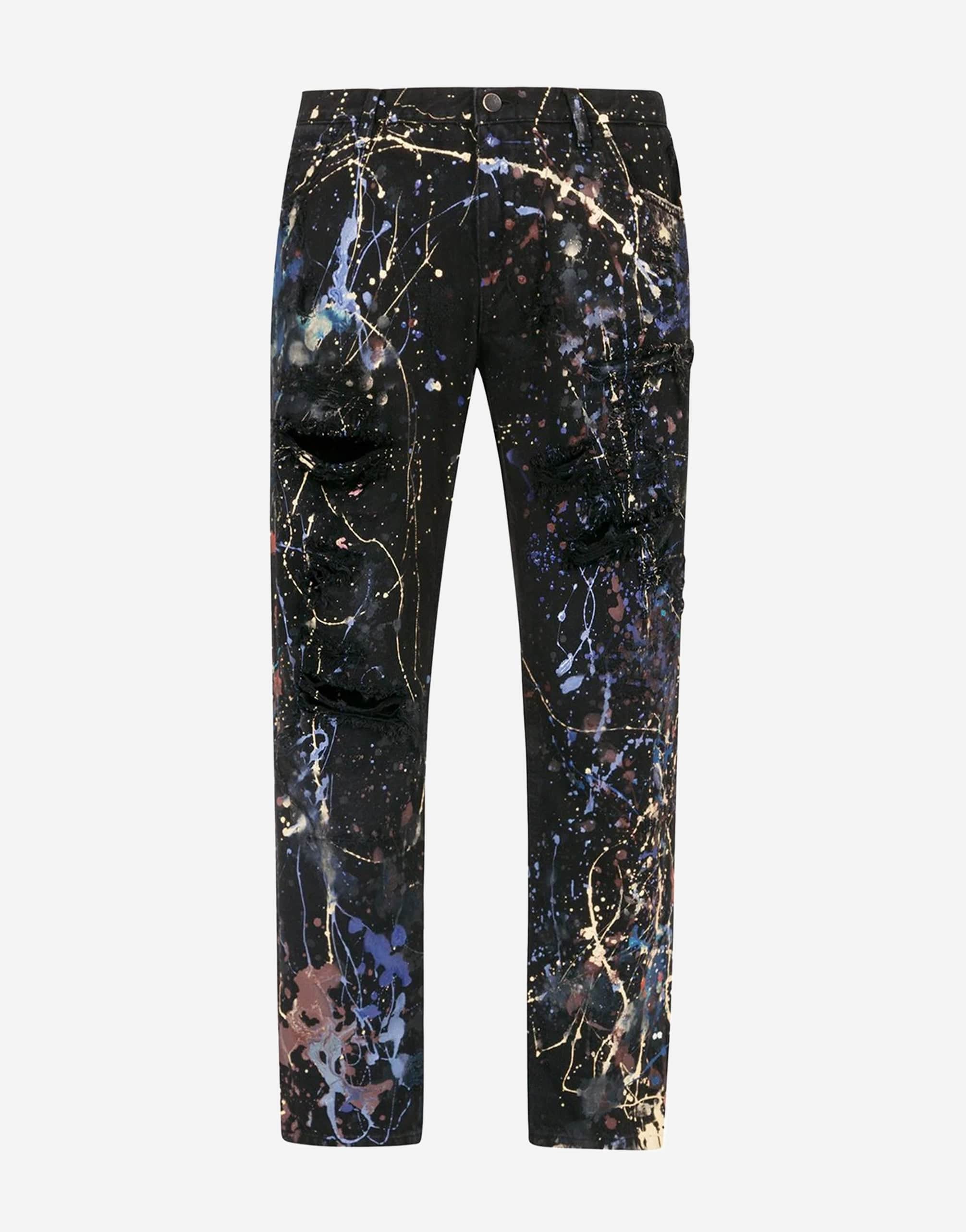 Dolce & Gabbana スプラッターデニムパンツ 52 Dolce & Gabbana Color Splash-Effect Jeans | Sendegaro
