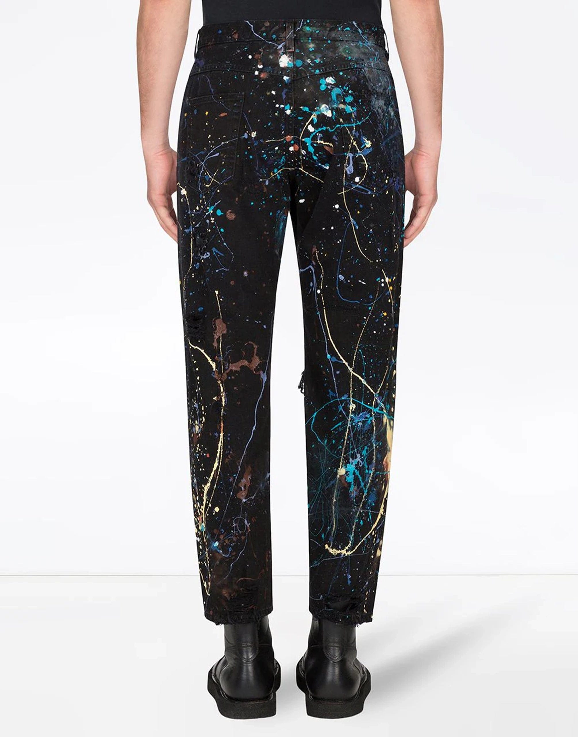 Dolce & Gabbana Color Splash-Effect Jeans