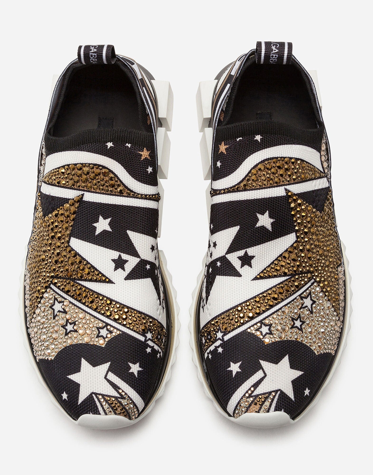 Dolce & Gabbana Comet-Print Rhinestones-Embellished Sorrento Sneakers
