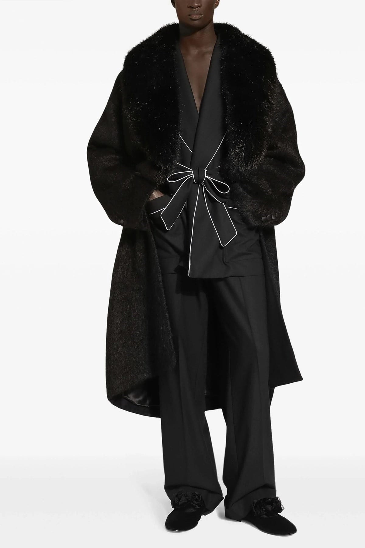 Dolce & Gabbana Dolce & Gabbana Contrast Piping Wool Pants