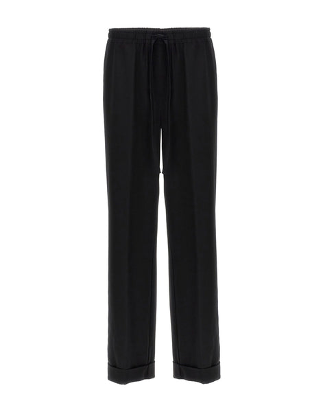 Dolce & Gabbana Contrast Piping Wool Pants | Sendegaro UK