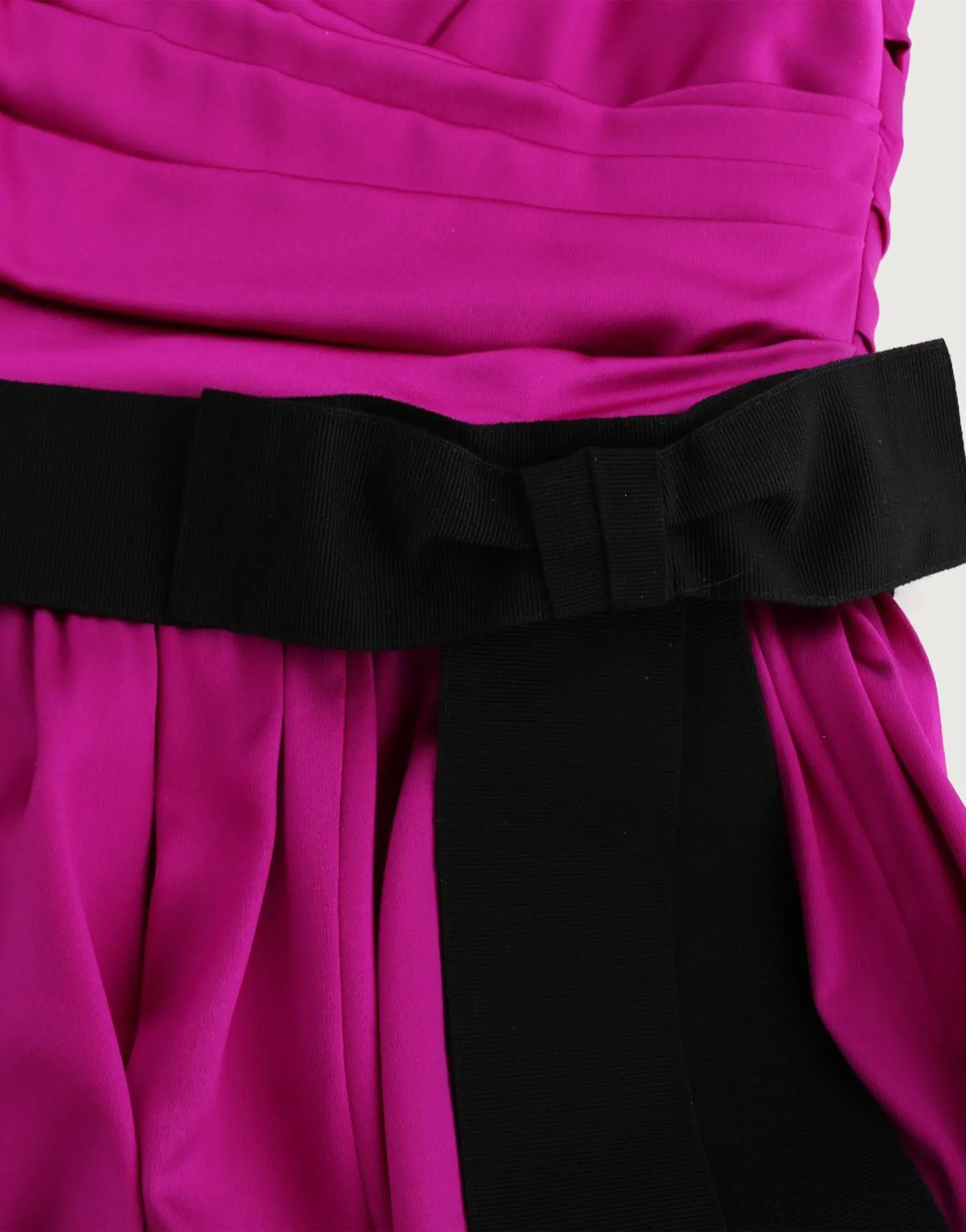 Dolce & Gabbana Contrast Ribbon Tie Sleeveless Draped Gown