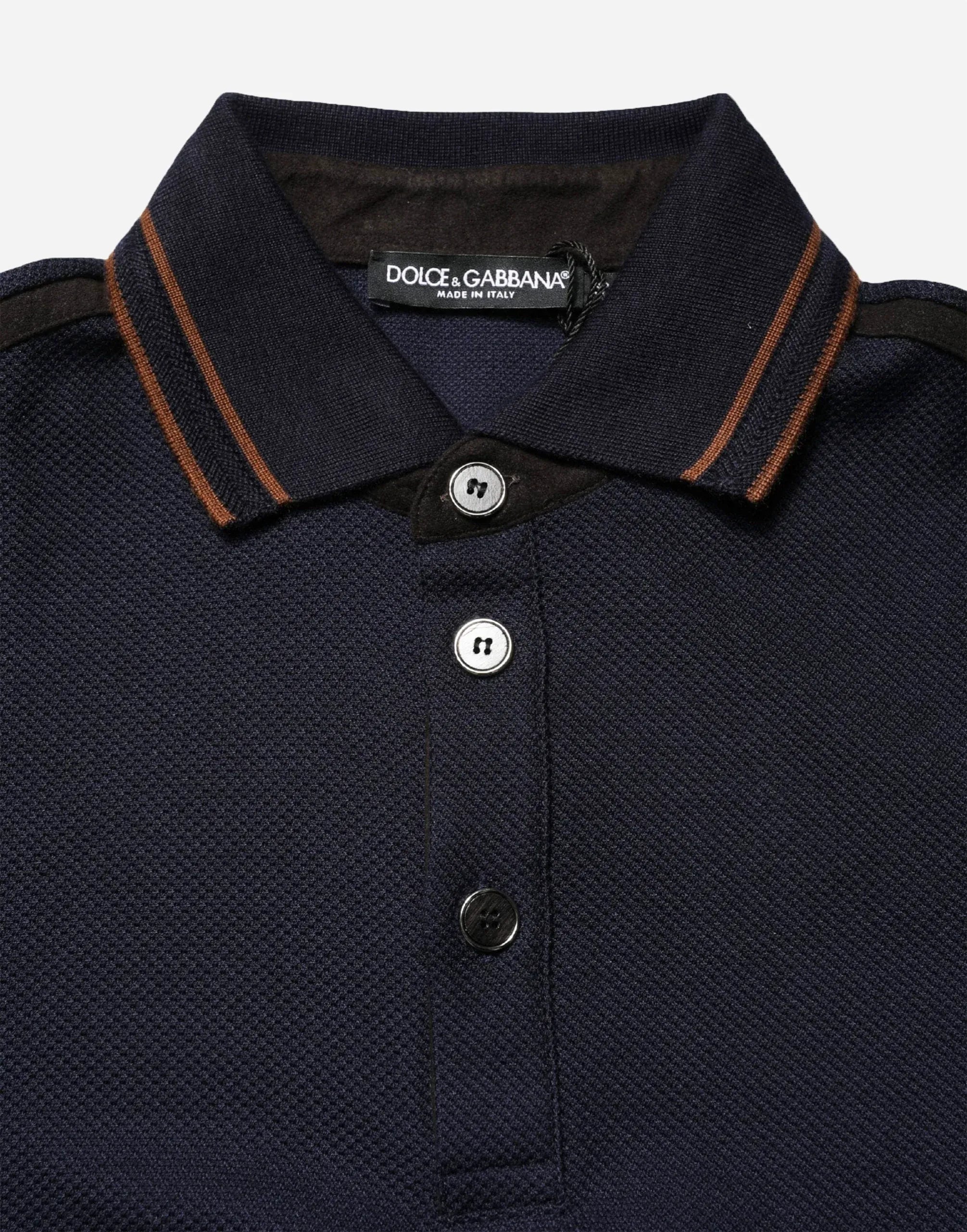 Dolce & Gabbana Contrast Trim Silk-Blend Polo Shirt