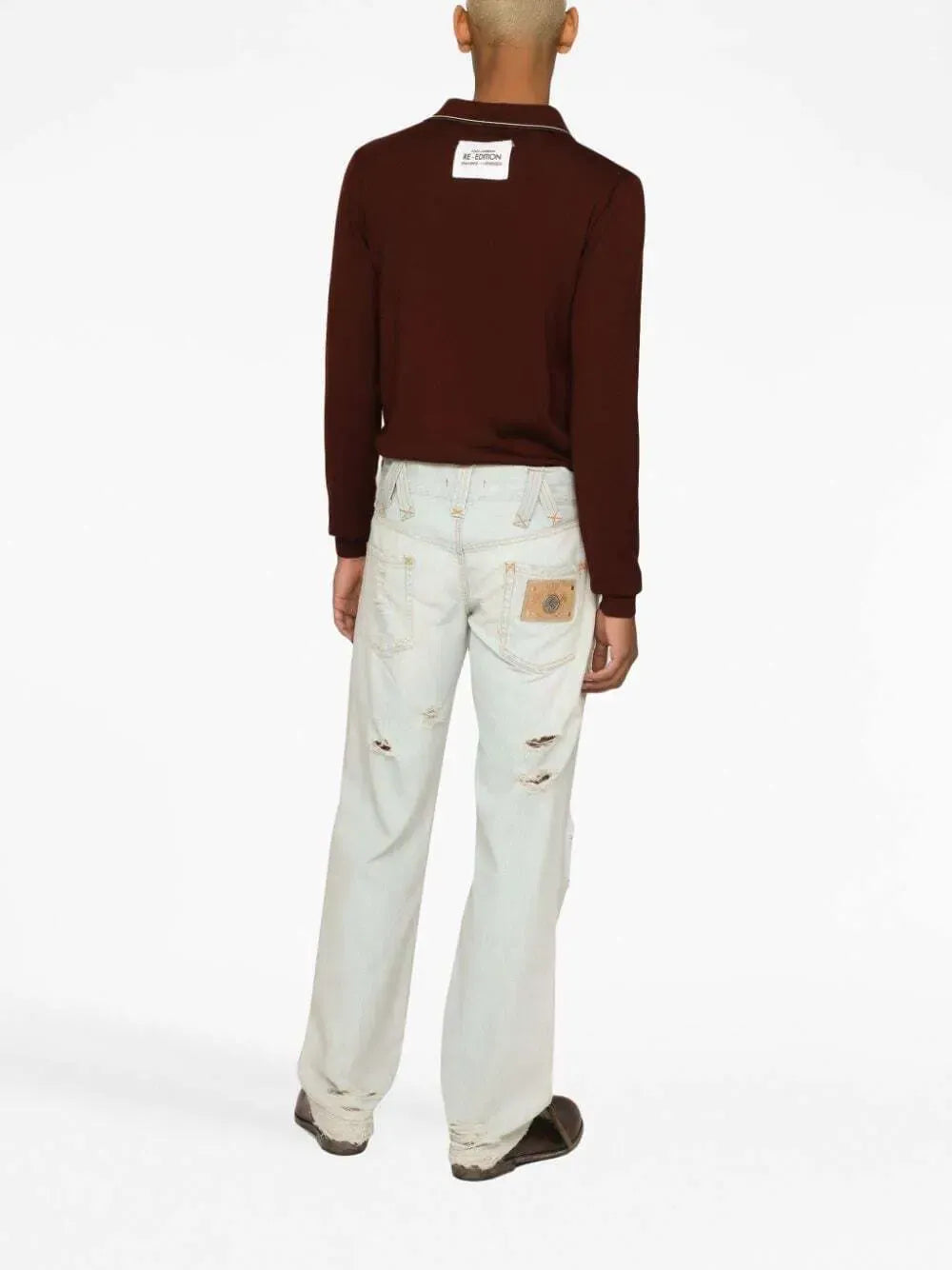 Dolce & Gabbana Contrasting Details Wool Polo-Shirt