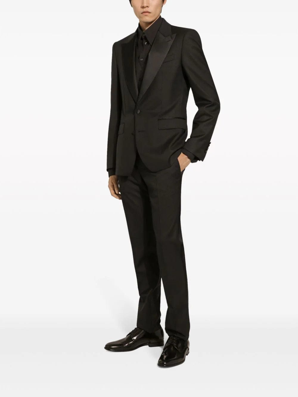 Dolce & Gabbana Contrasting Lapels Two-Piece Suit