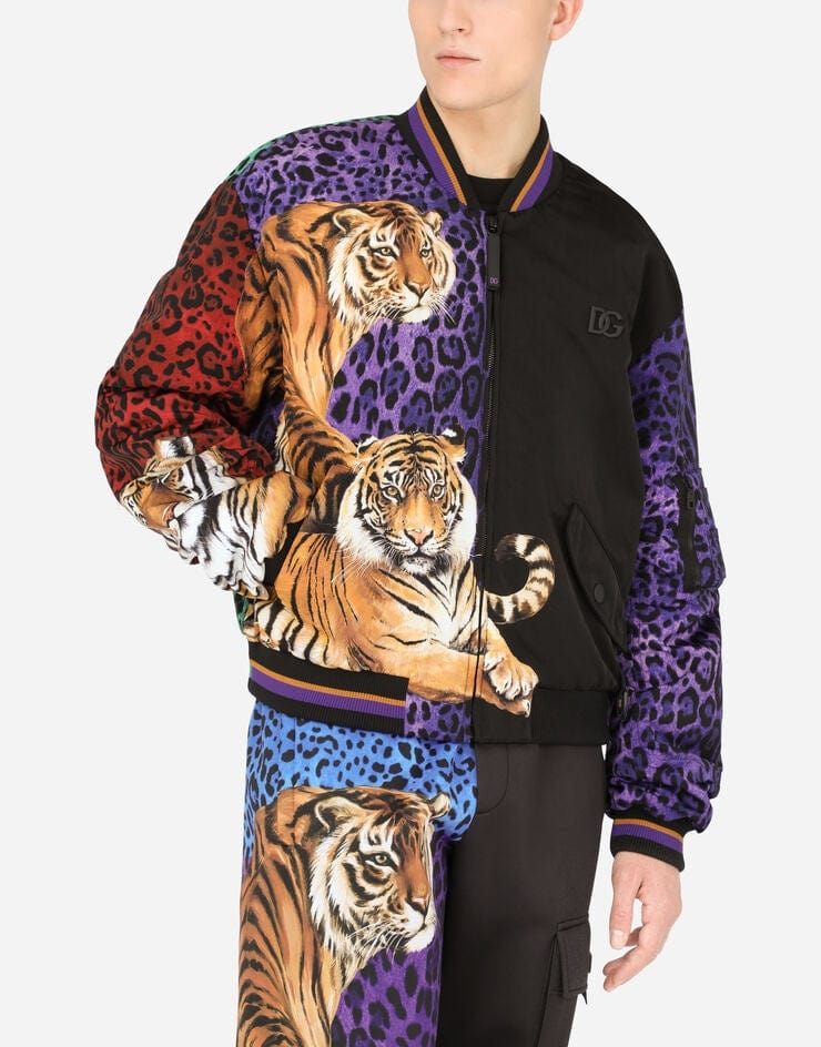 Dolce & Gabbana Cordura Tiger-Print Jacket