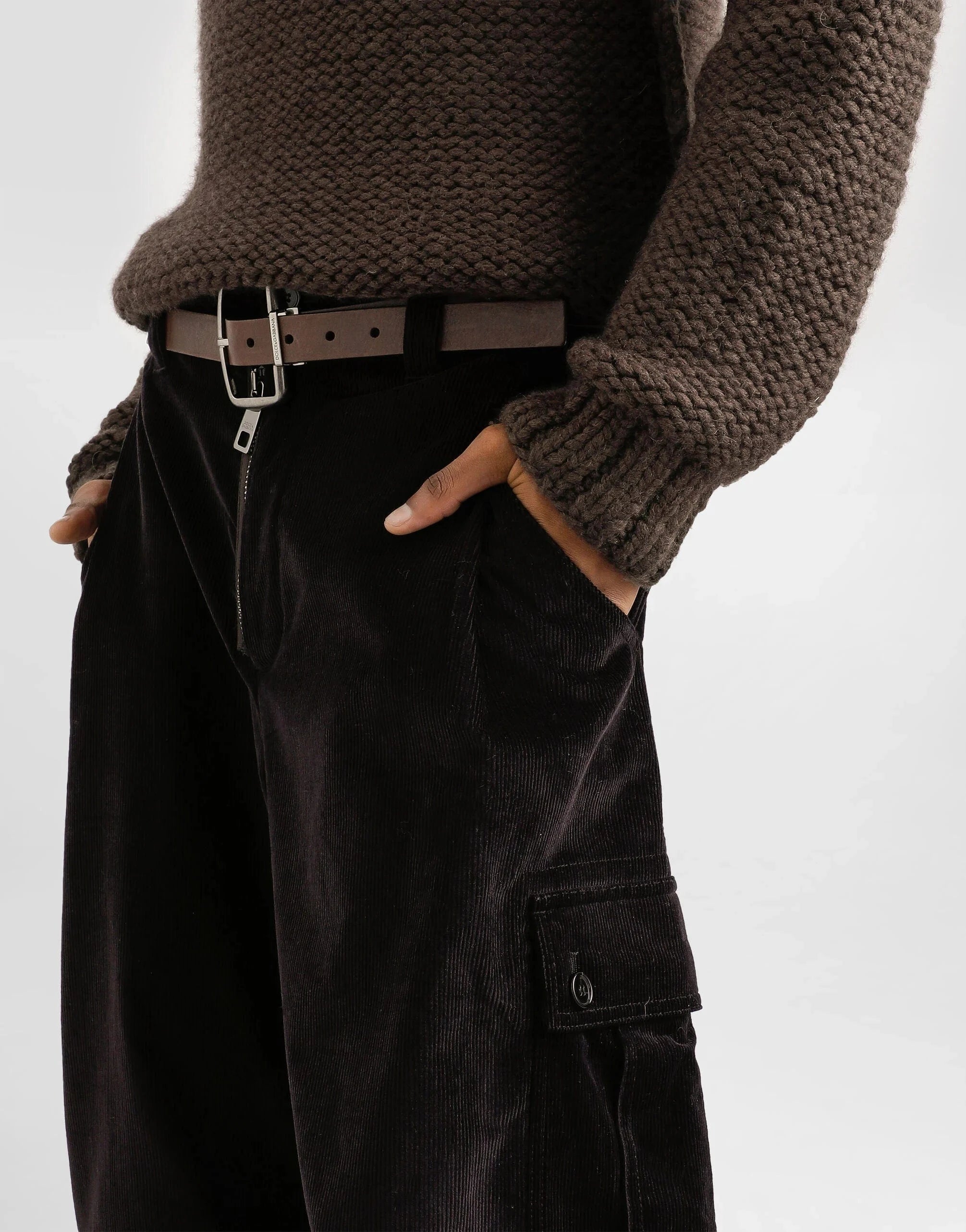 Dolce & Gabbana ブラック コーデュロイ カーゴパンツ Dolce & Gabbana コーデュロイカーゴパンツ | Sendegaro US