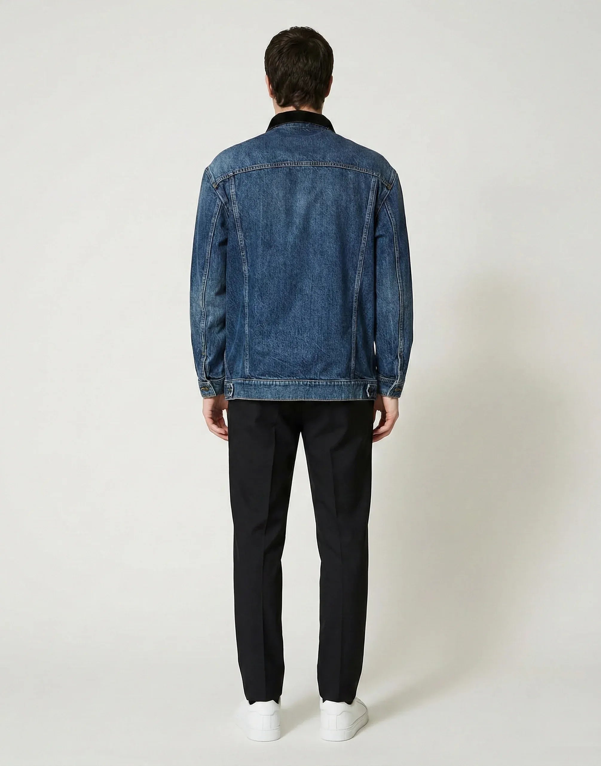 Dolce & Gabbana Corduroy-Collar Denim Jacket